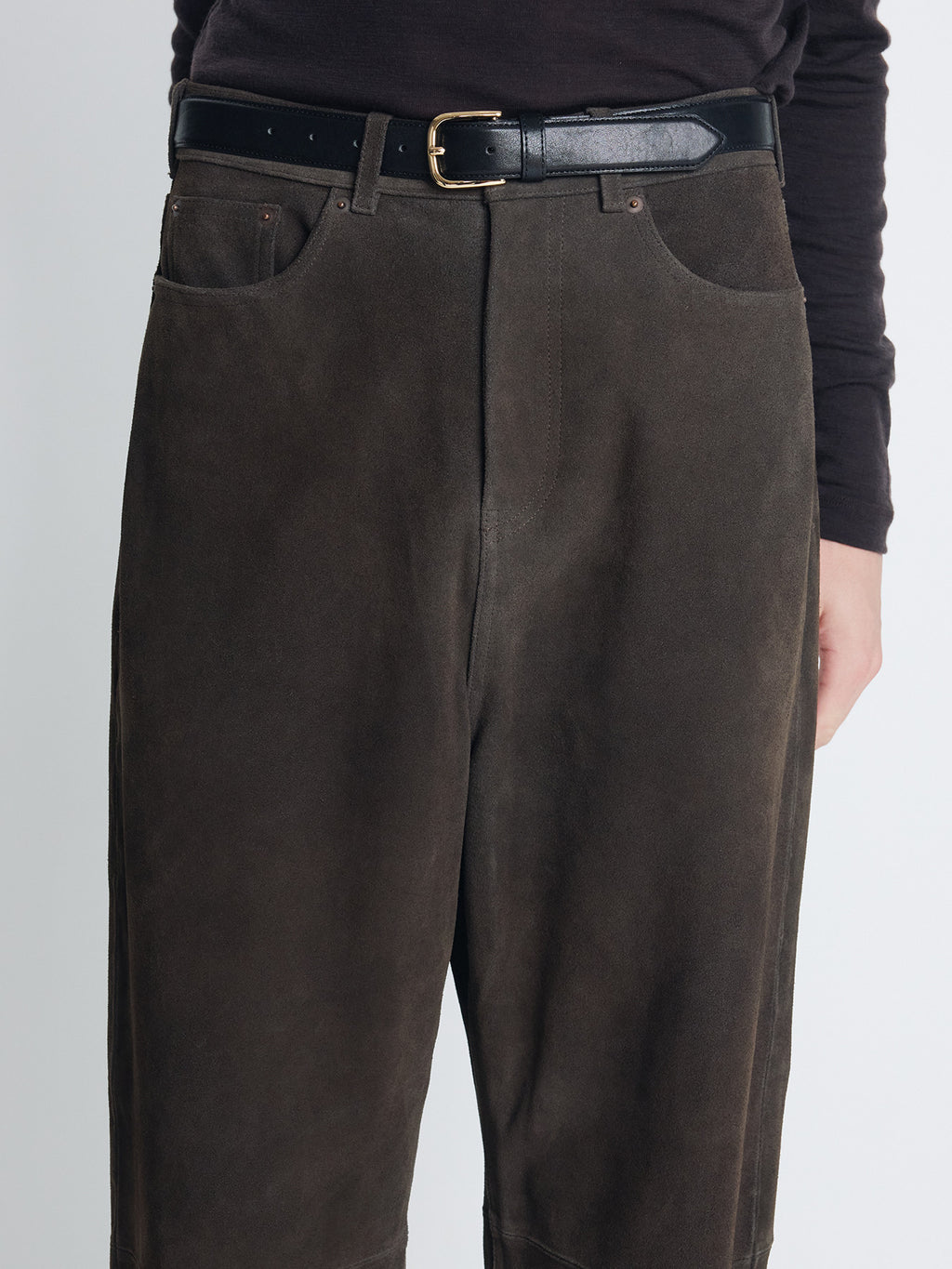 Tonywack - Wide-Leg Split Suede Pants (Mocha Brown) product image 7 | TRAB K-Fashion Australia