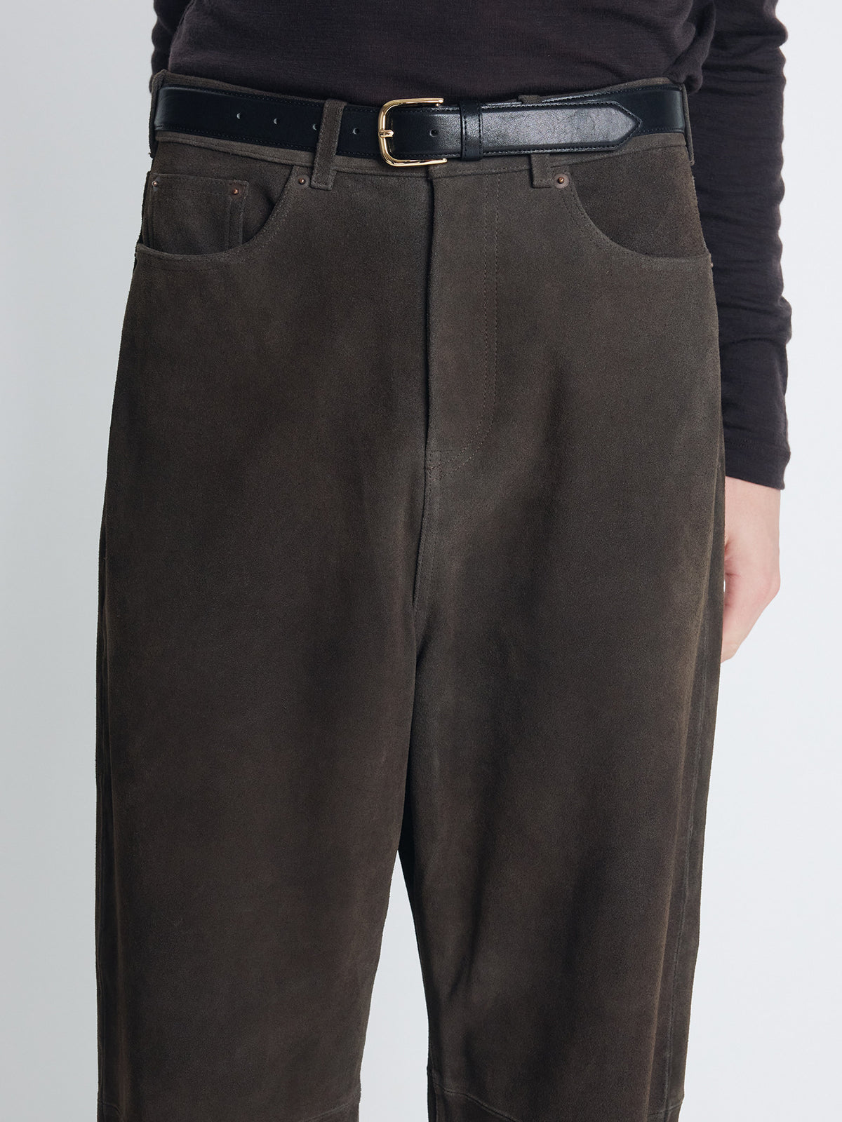 Tonywack - Wide-Leg Split Suede Pants (Mocha Brown) product image 7 | TRAB K-Fashion Australia