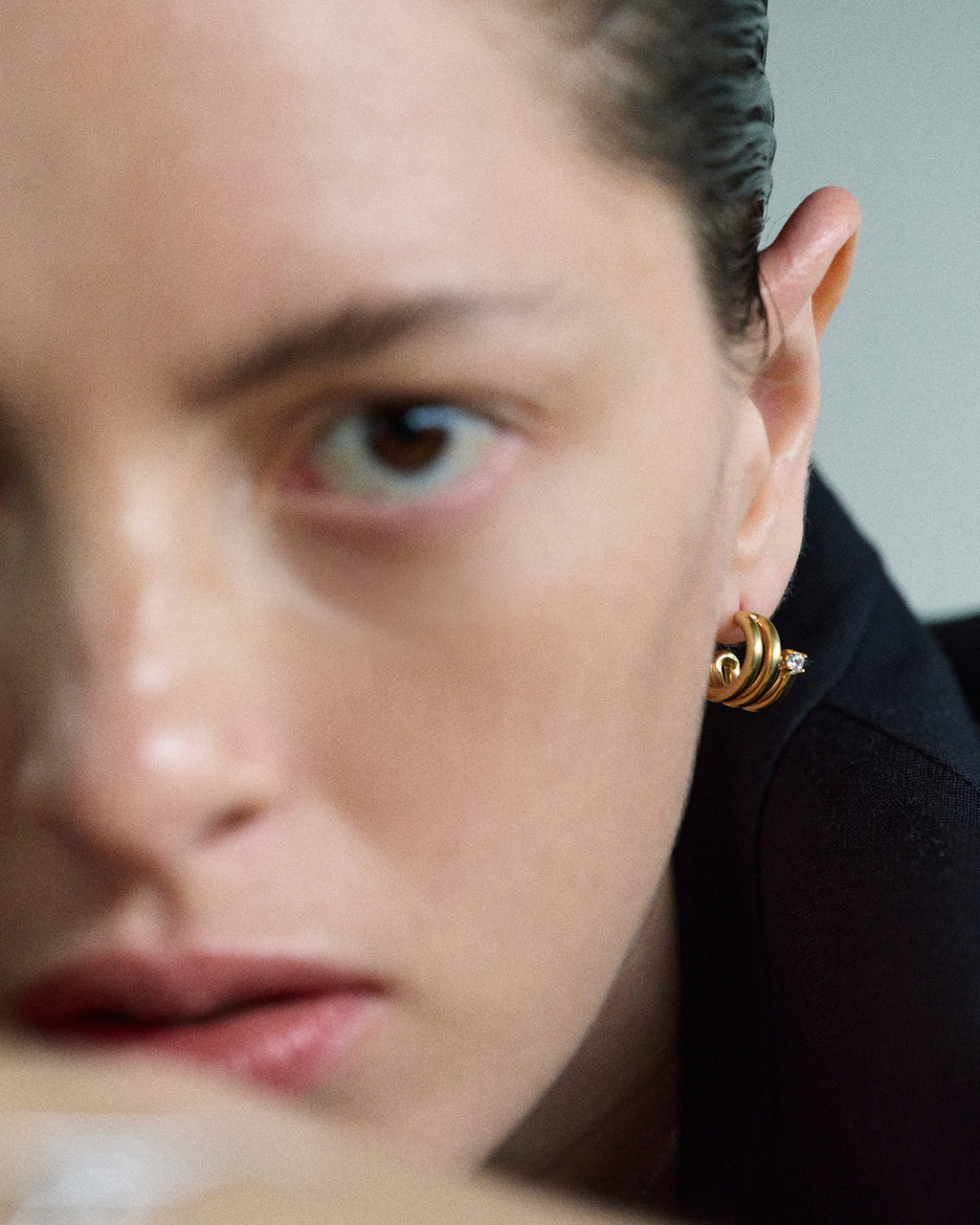 Numbering - Coil with Stone Earrings #8102 product image 2 | TRAB K-Fashion Australia