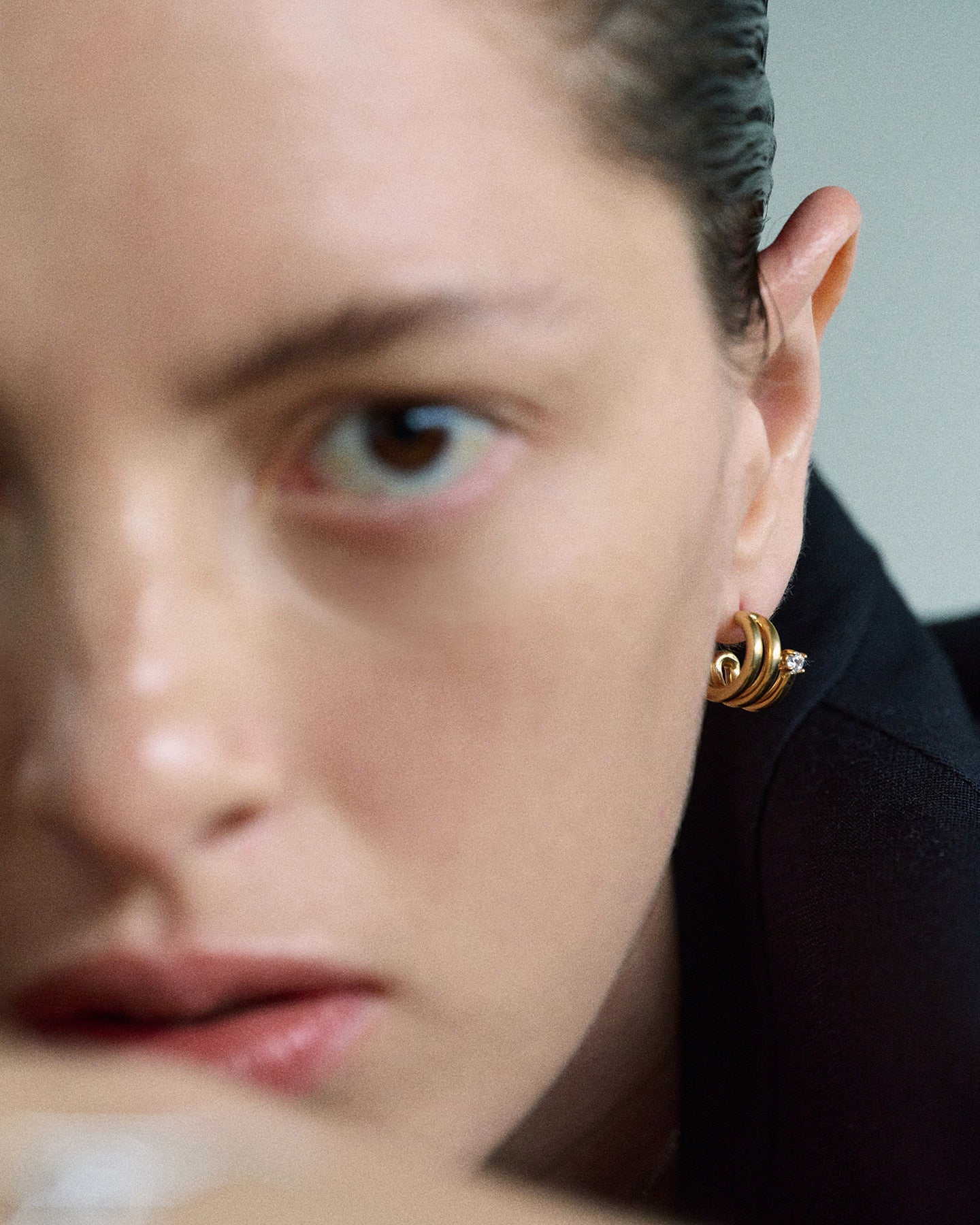 Numbering - Coil with Stone Earrings #8102 product image 2 | TRAB K-Fashion Australia