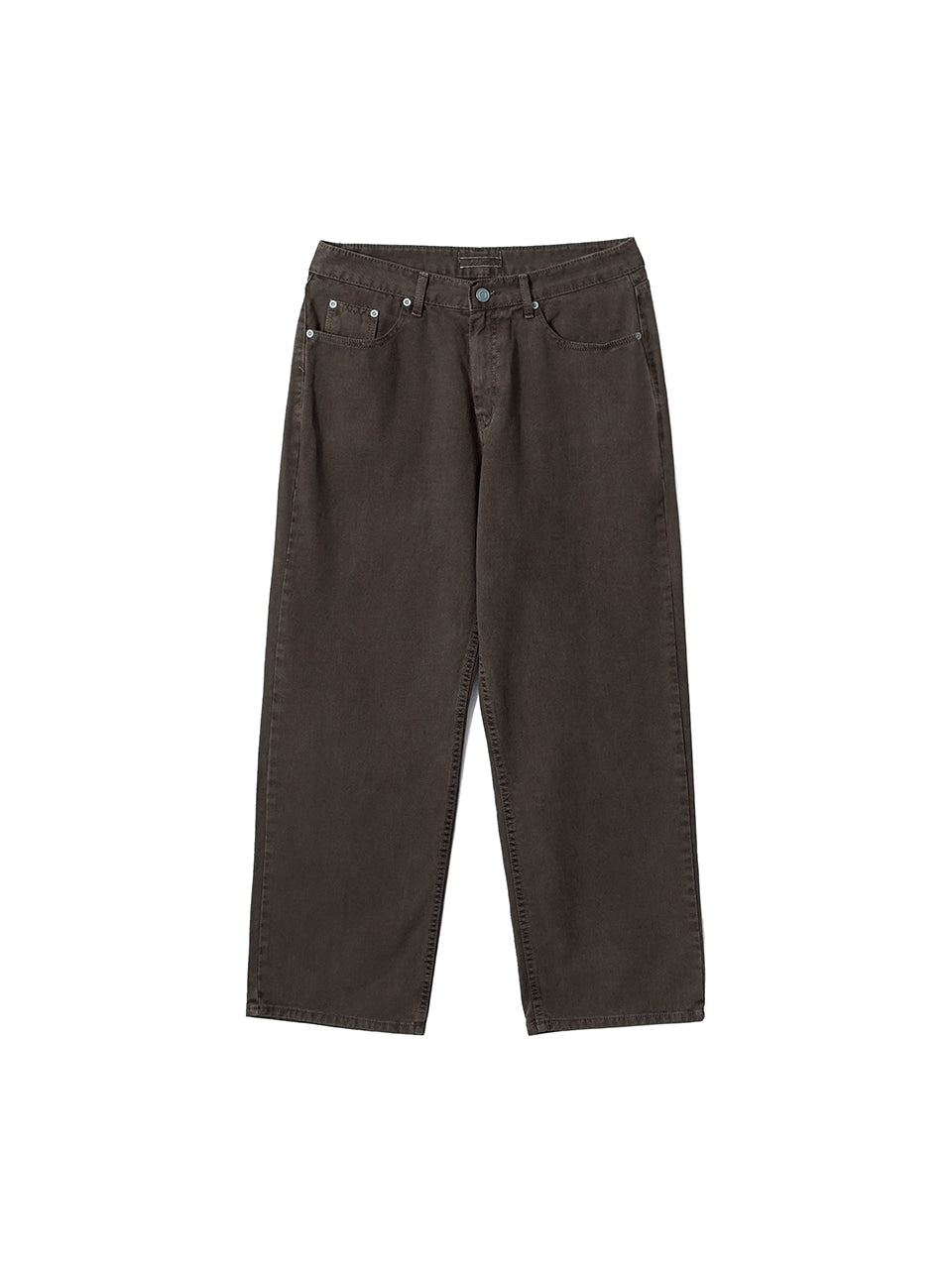 Kijun - Garment Dyed Classic Pants (Charcoal Brown) product image 5 | TRAB K-Fashion Australia