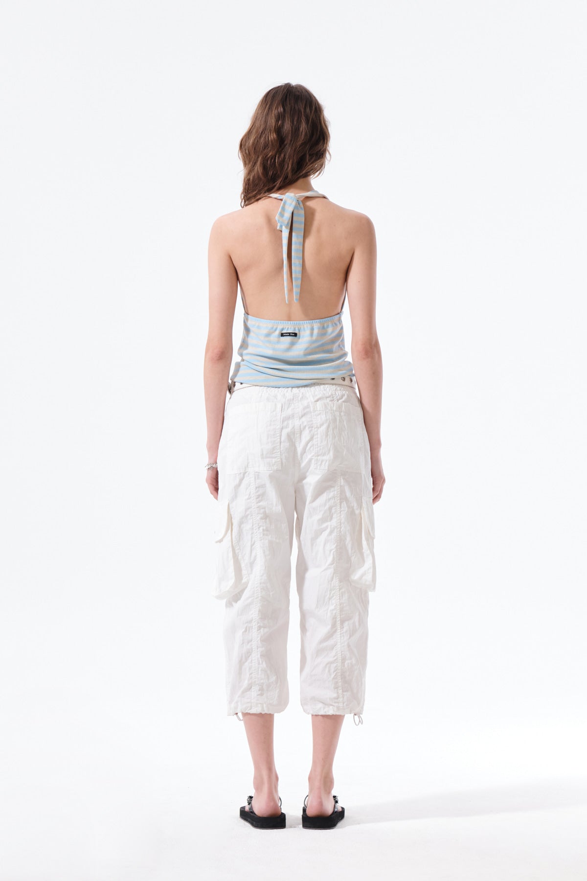 Matin Kim - Striped Halter Neck Top (Light Blue) product image 8 | TRAB K-Fashion Australia