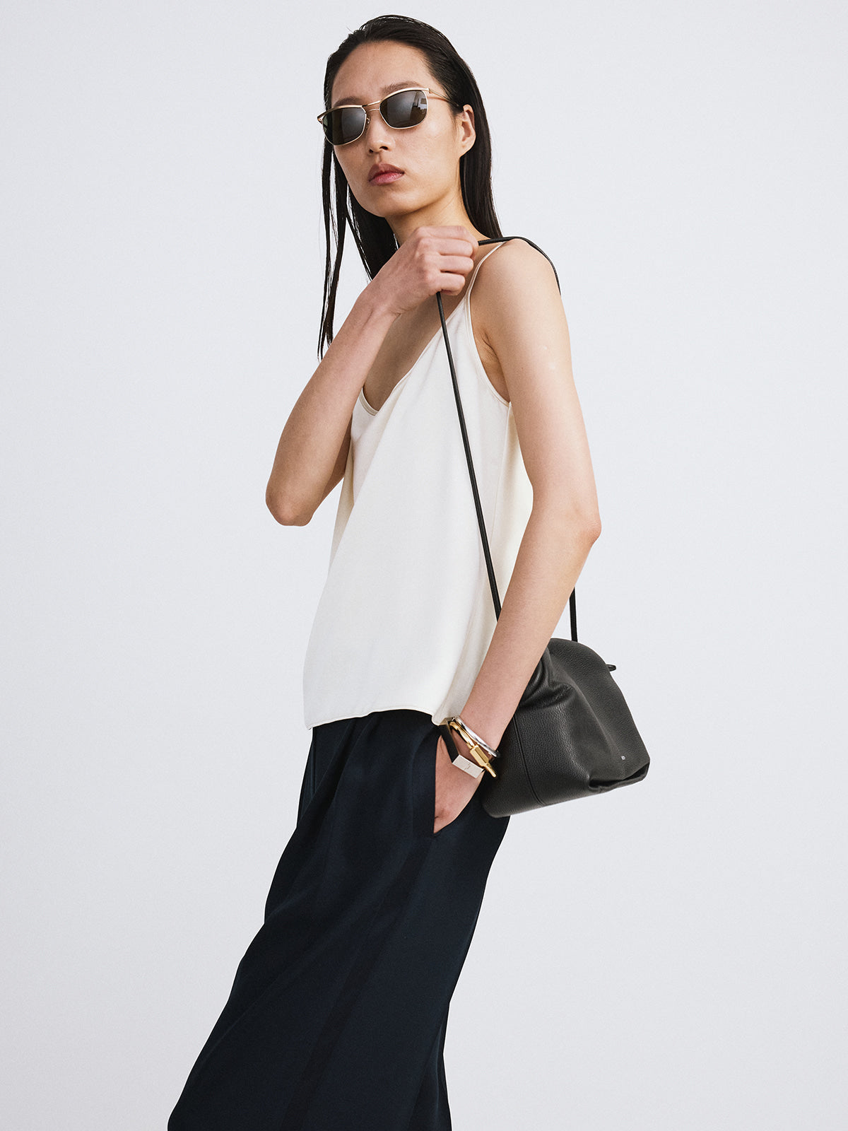 Recto - Back Drape Camisole Top (Lemon Yellow) product image 3 | TRAB K-Fashion Australia