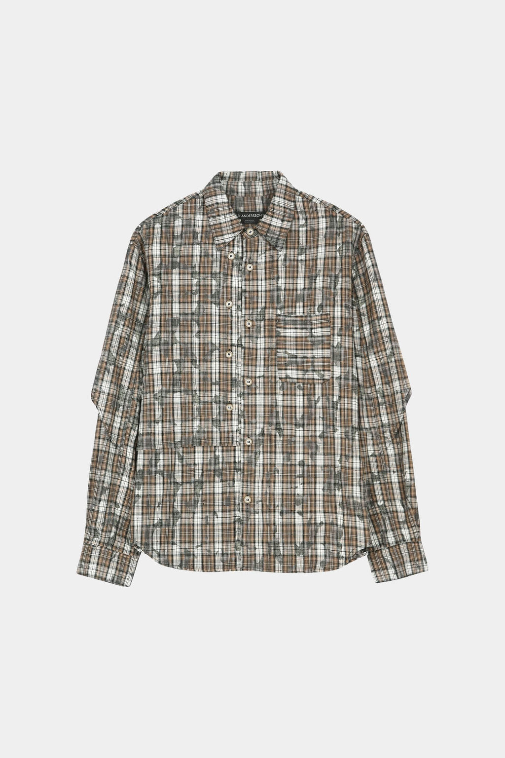 Andersson Bell - Check Layered Shirt (Beige) product image 1 | TRAB K-Fashion Australia