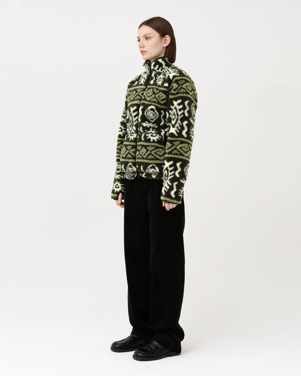 Brownyard - Native Fleece Jacket (Olive) product image 3 | TRAB K-Fashion Australia