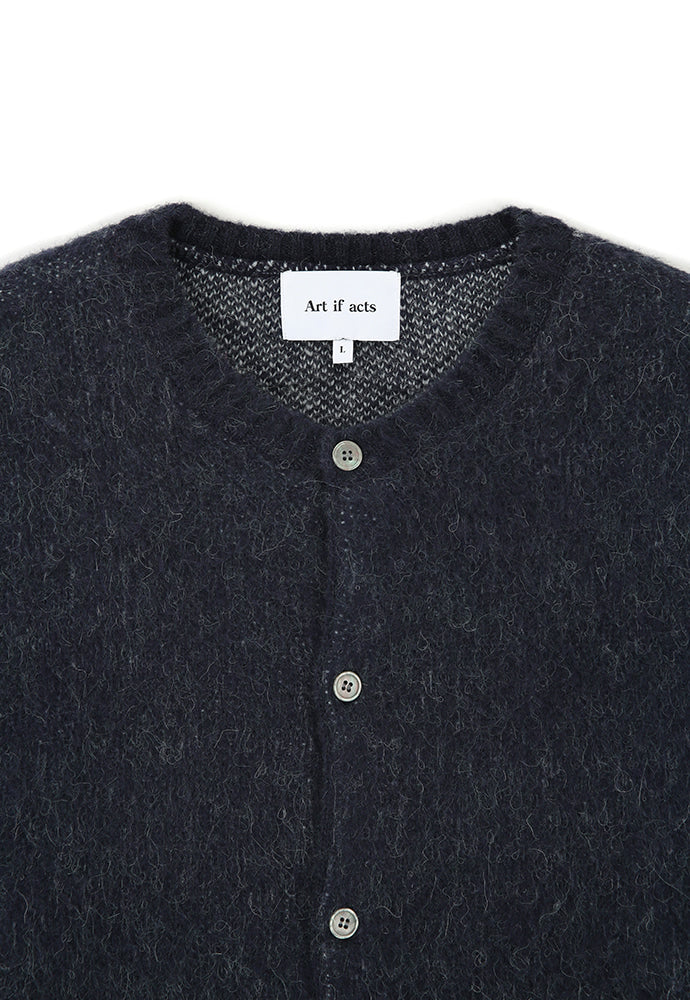 Art if acts - Alpaca Round Neck Cardigan (Dark Navy) product image 8 | TRAB K-Fashion Australia