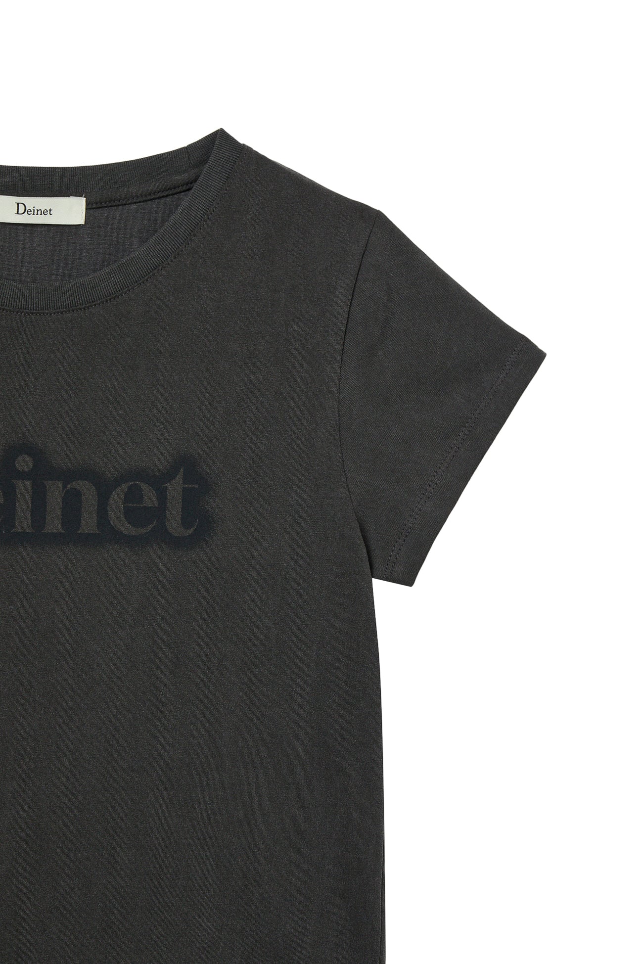 Deinet - Spray Logo Pigment T-Shirt (Charcoal) product image 4 | TRAB K-Fashion Australia