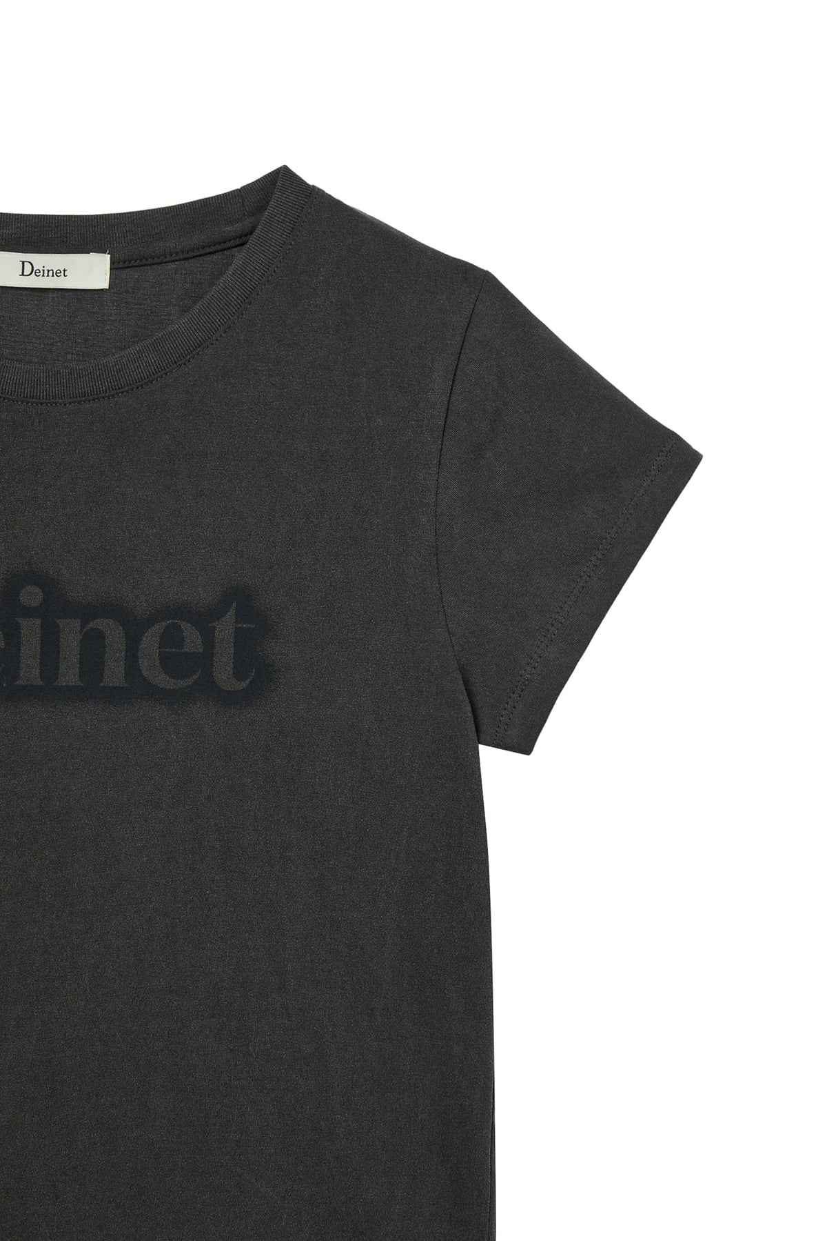 Deinet - Spray Logo Pigment T-Shirt (Charcoal) product image 4 | TRAB K-Fashion Australia