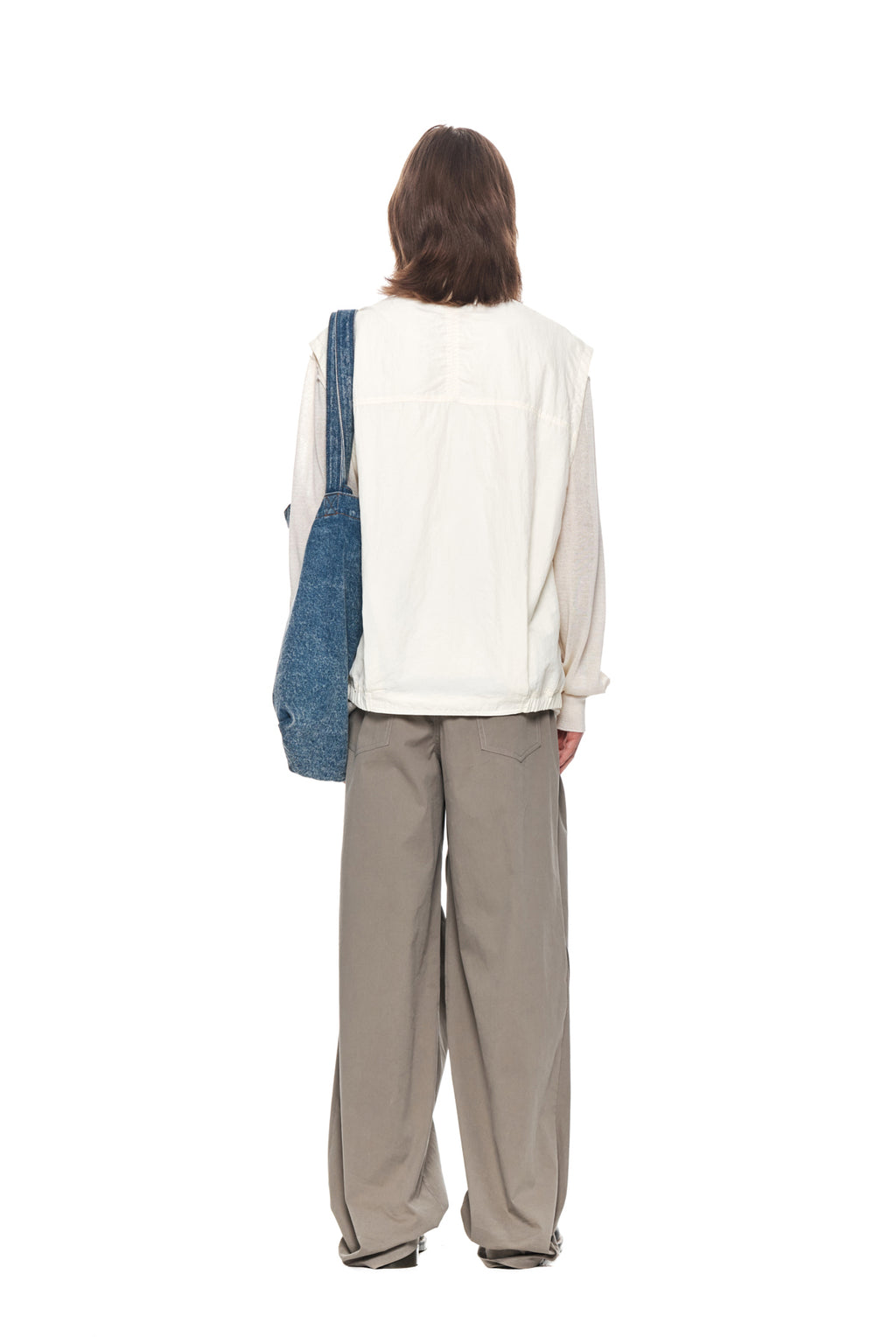 Matin Kim - Nylon Fishing Vest (Light Yellow) product image 7 | TRAB K-Fashion Australia
