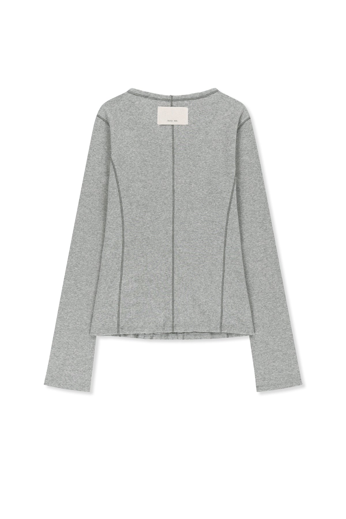 Matin Kim - Multi Styling Hook Detail Slim Top (Grey) product image 2 | TRAB K-Fashion Australia