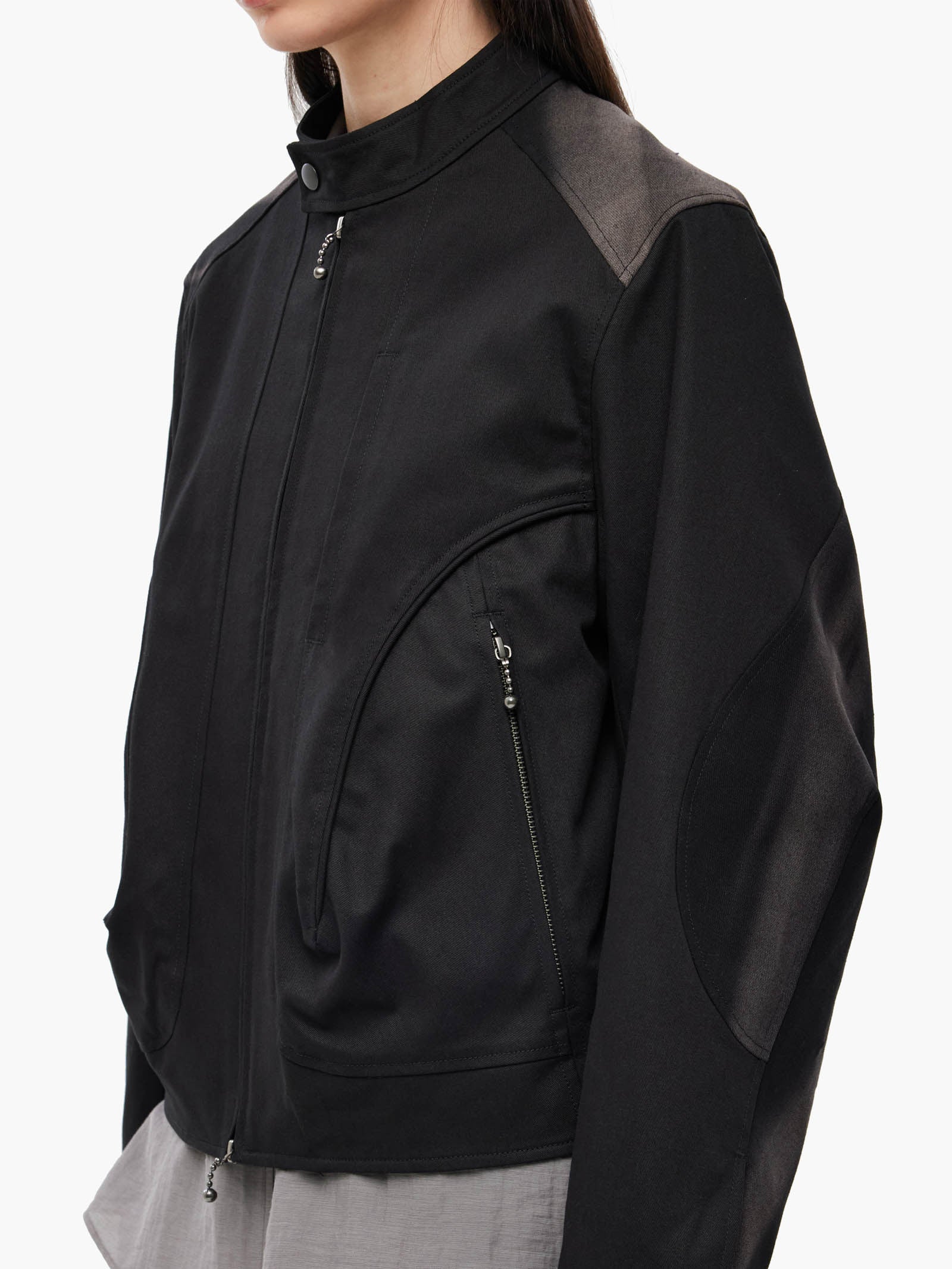 Jiyong Kim - Sun-Bleached Biker Jacket (Black) product image 6 | TRAB K-Fashion Australia
