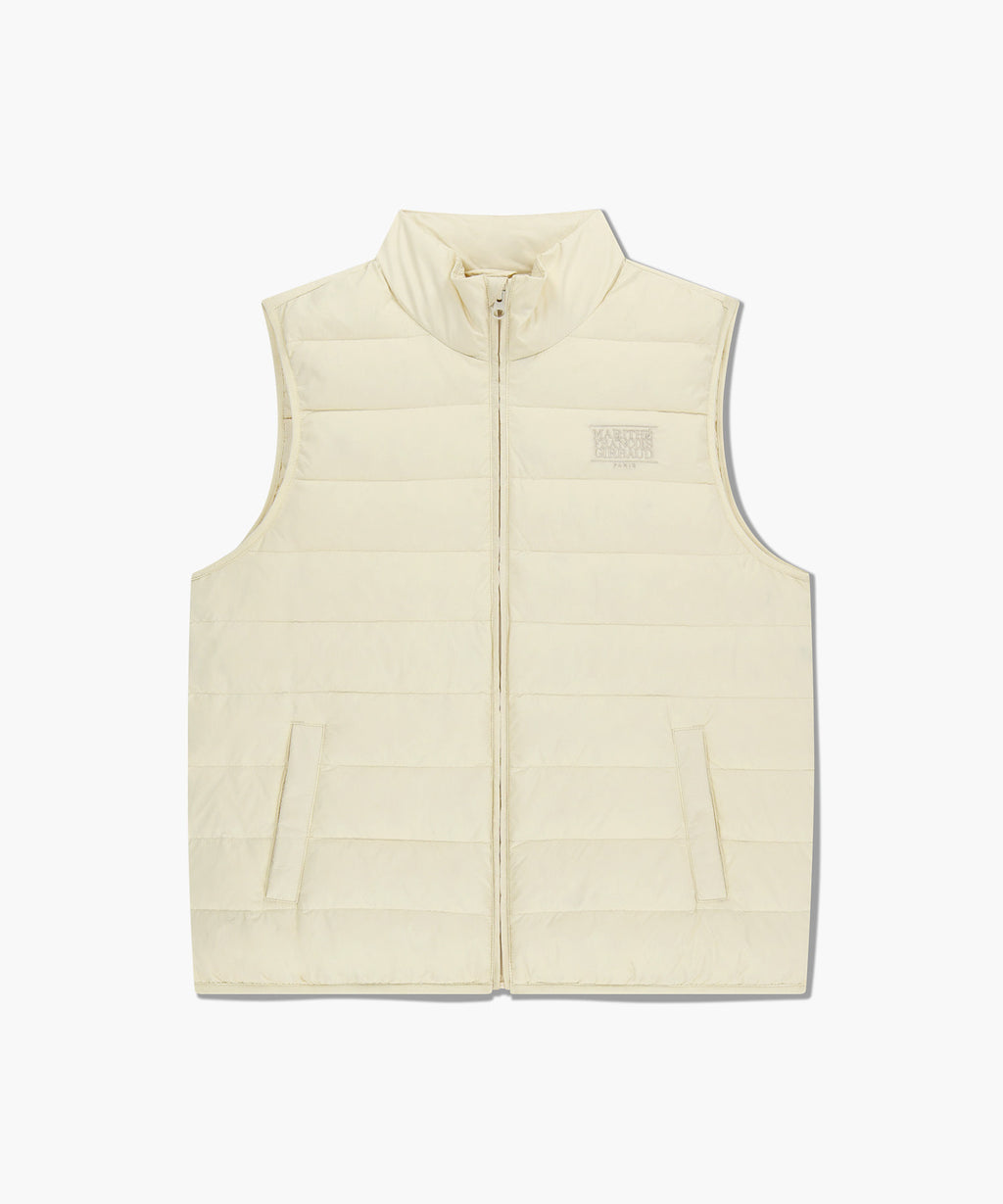Marithe & Francois Girbaud - Classic Logo Light Down Vest (Cream) product image 6 | TRAB K-Fashion Australia