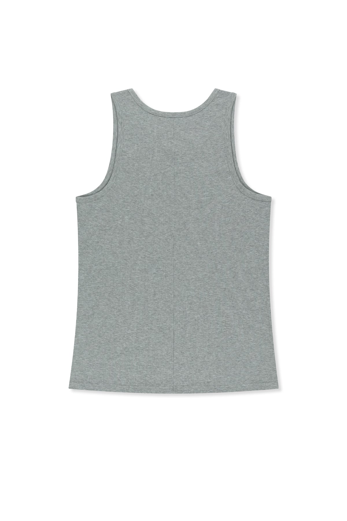 Matin Kim - Sleeveless Henley Top (Grey) product image 3 | TRAB K-Fashion Australia