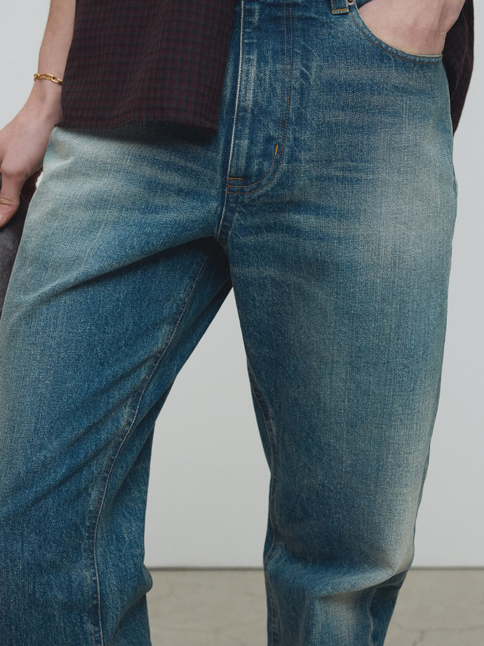 Tonywack - Slim Straight Denim Jeans (Vintage Washed Blue) product image 7 | TRAB K-Fashion Australia