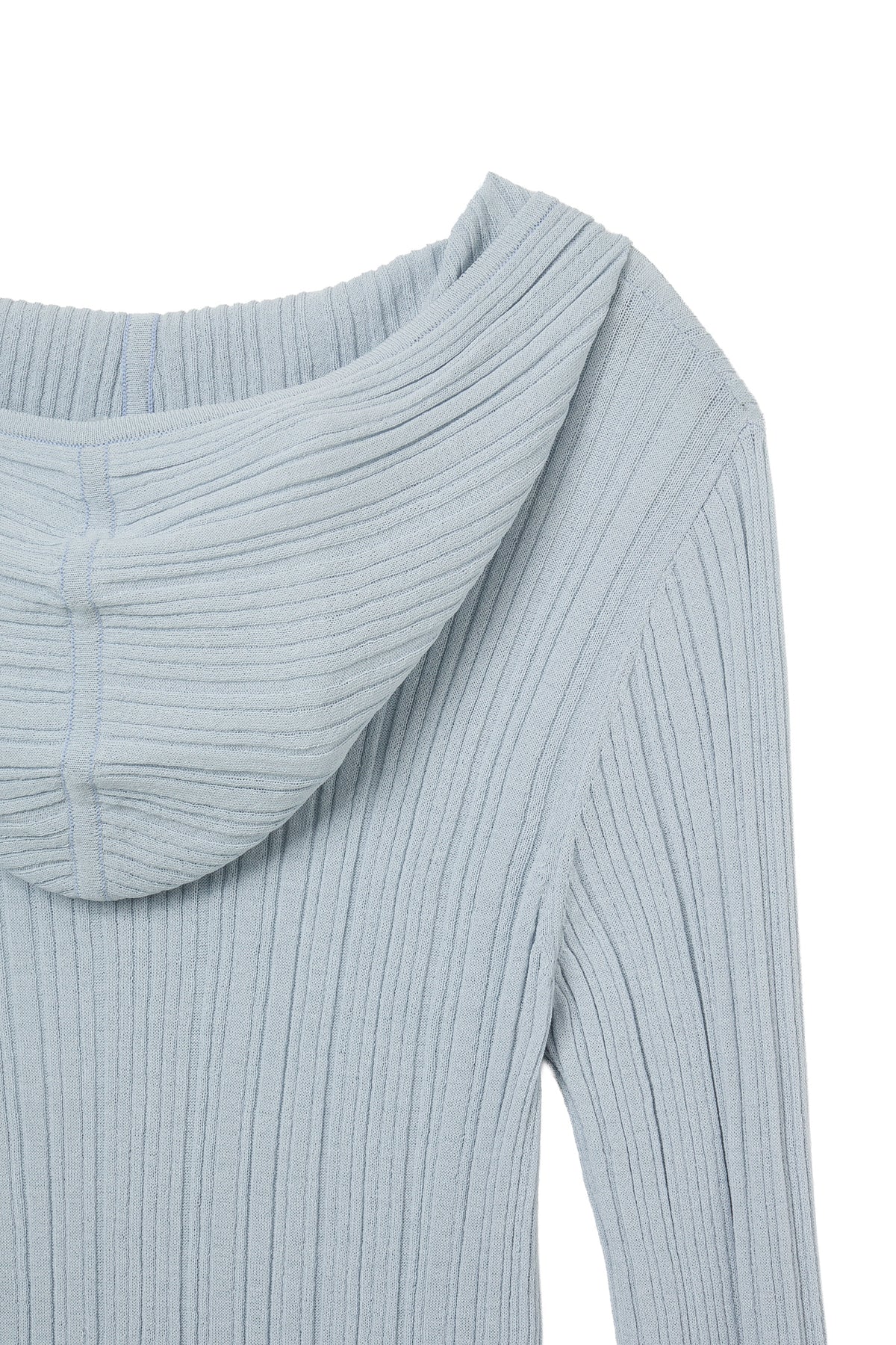 Deinet - Knit Button Hoodie Cardigan (Light Blue) product image 4 | TRAB K-Fashion Australia