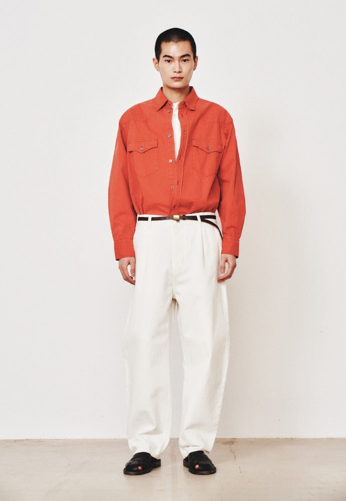 Art if acts - Garment Dyed Western Shirt (Vintage Red) product image 1 | TRAB K-Fashion Australia