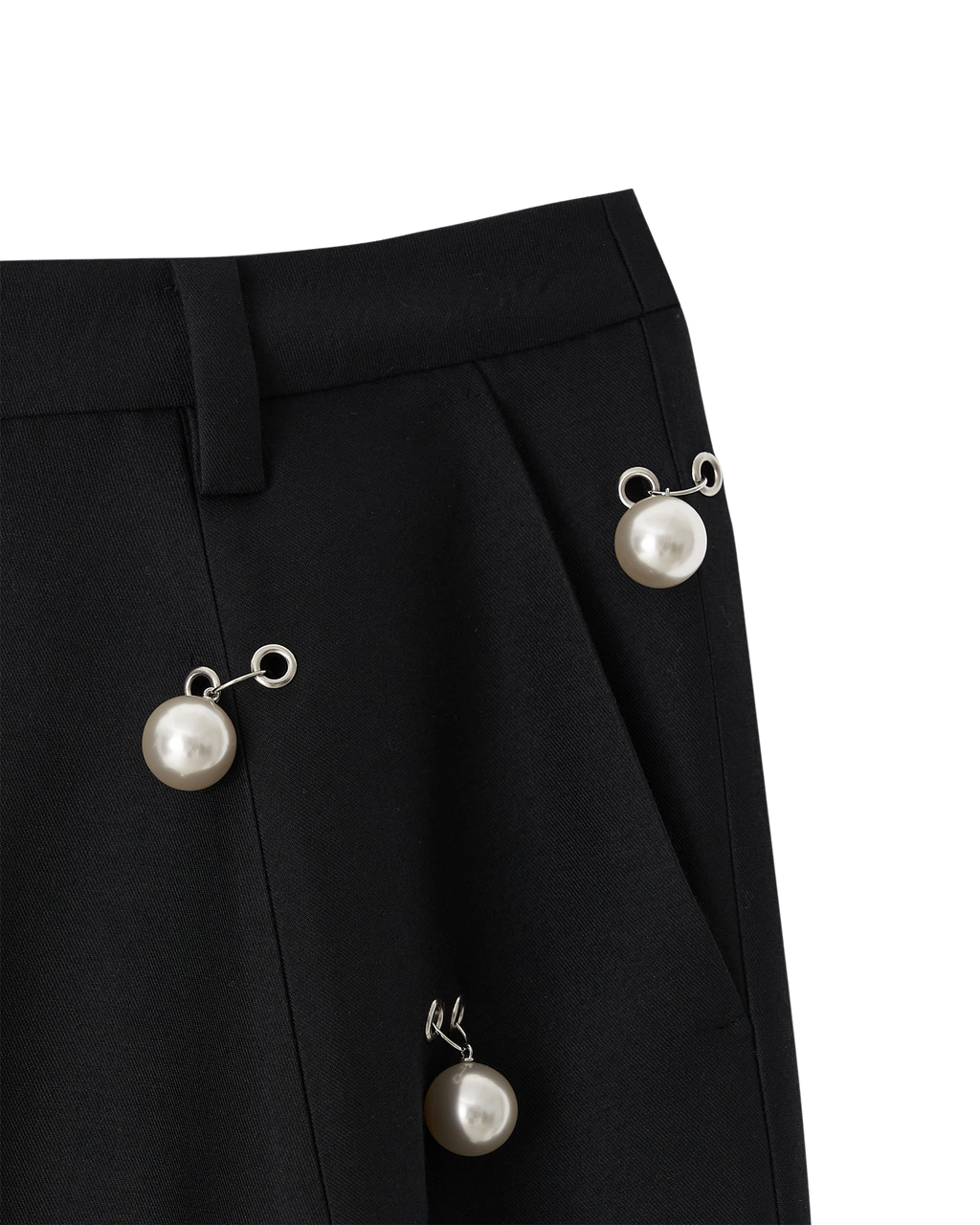 Kimhe Kim - Pearl Embellished Wool-Silk Balloon Trousers (Black) product image 10 | TRAB K-Fashion Australia