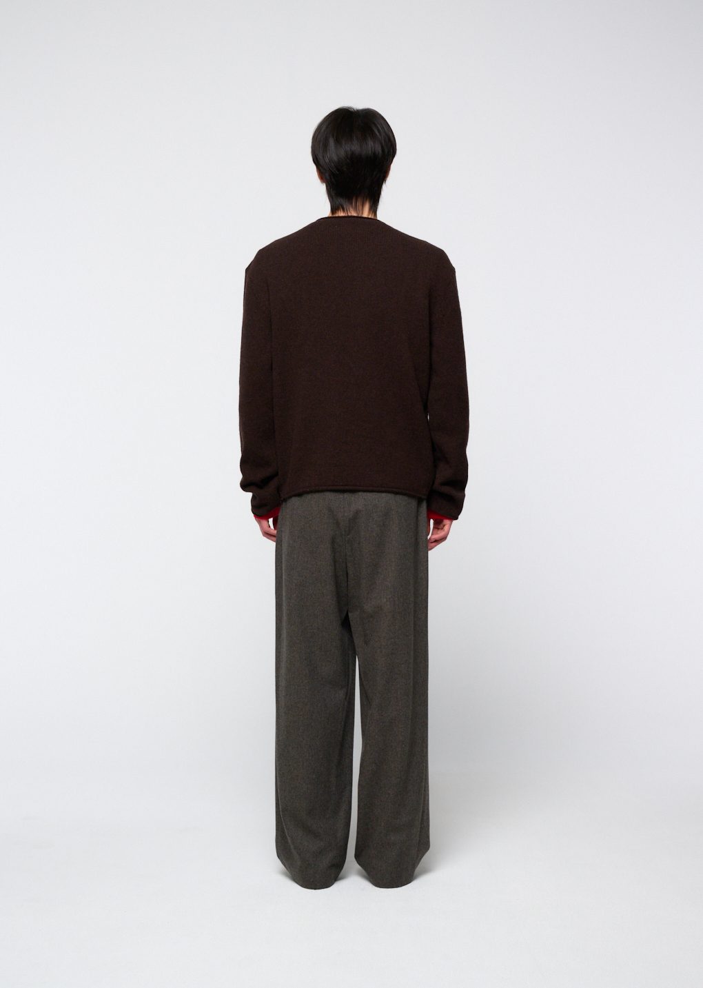 Amomento - Flower jacquard knit top (Brown) product image 4 | TRAB K-Fashion Australia