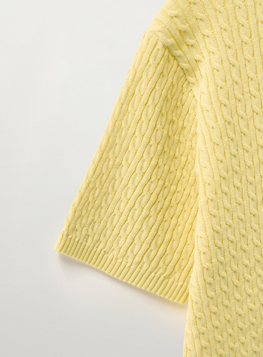 Satur - (W) Cable Knit Half Cardigan (Yellow) product image 5 | TRAB K-Fashion Australia