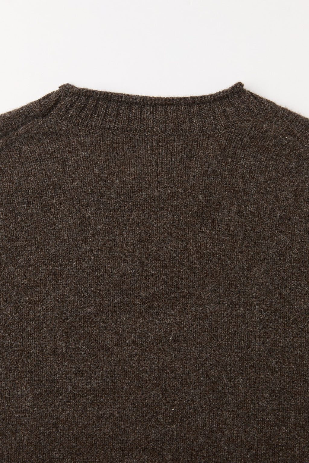Coor - Wool Cropped Pocket Crewneck Sweater (Melange Brown) product image 8 | TRAB K-Fashion Australia