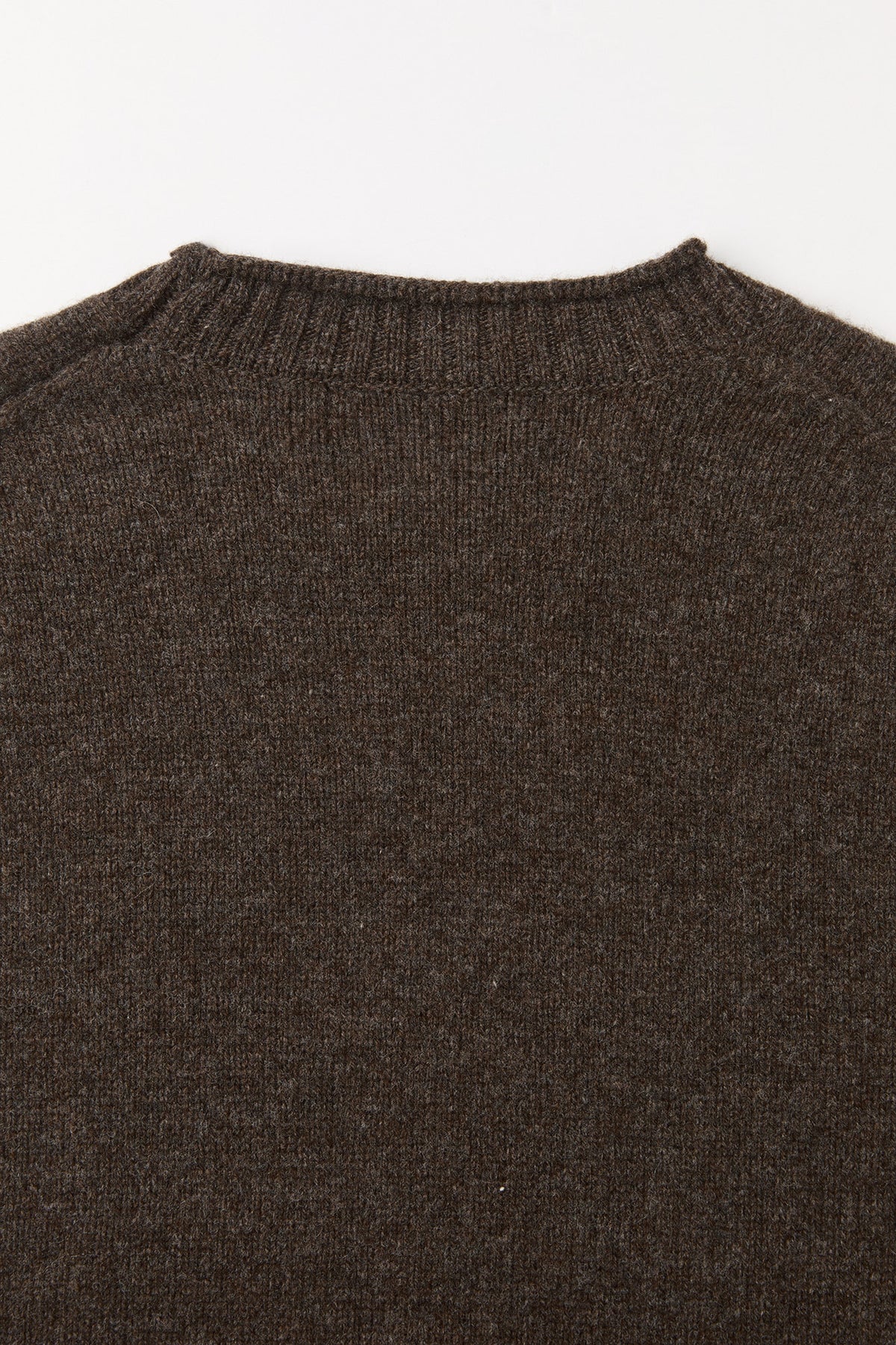 Coor - Wool Cropped Pocket Crewneck Sweater (Melange Brown) product image 8 | TRAB K-Fashion Australia