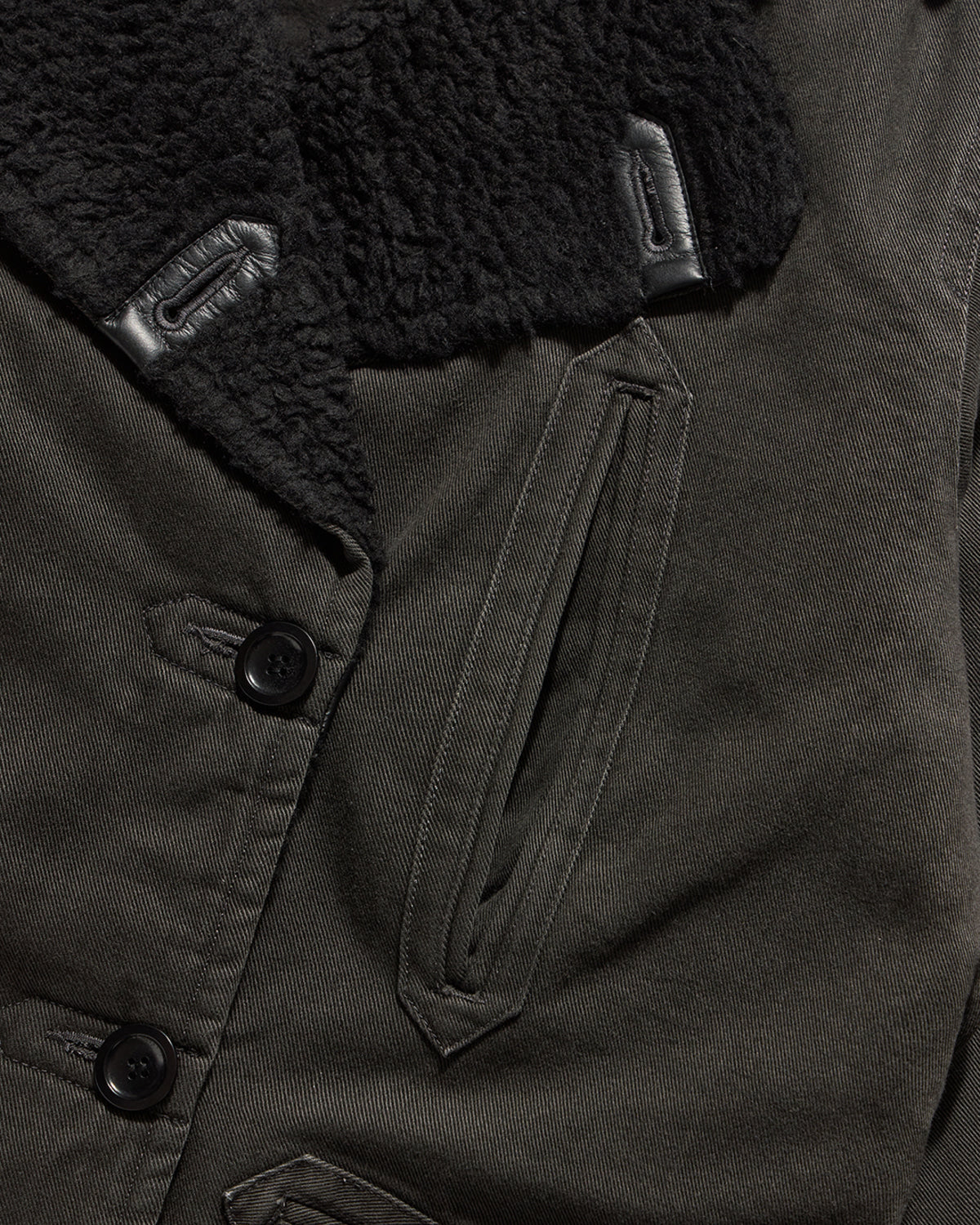 Eastlogue - Barnstormer Shearling Coat (Vintage Charcoal) product image 8 | TRAB K-Fashion Australia
