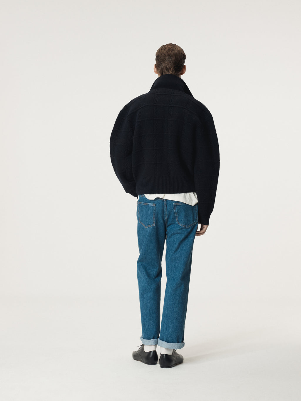 Recto - Vintage Button Collar Cardigan (Dark Navy) product image 4 | TRAB K-Fashion Australia