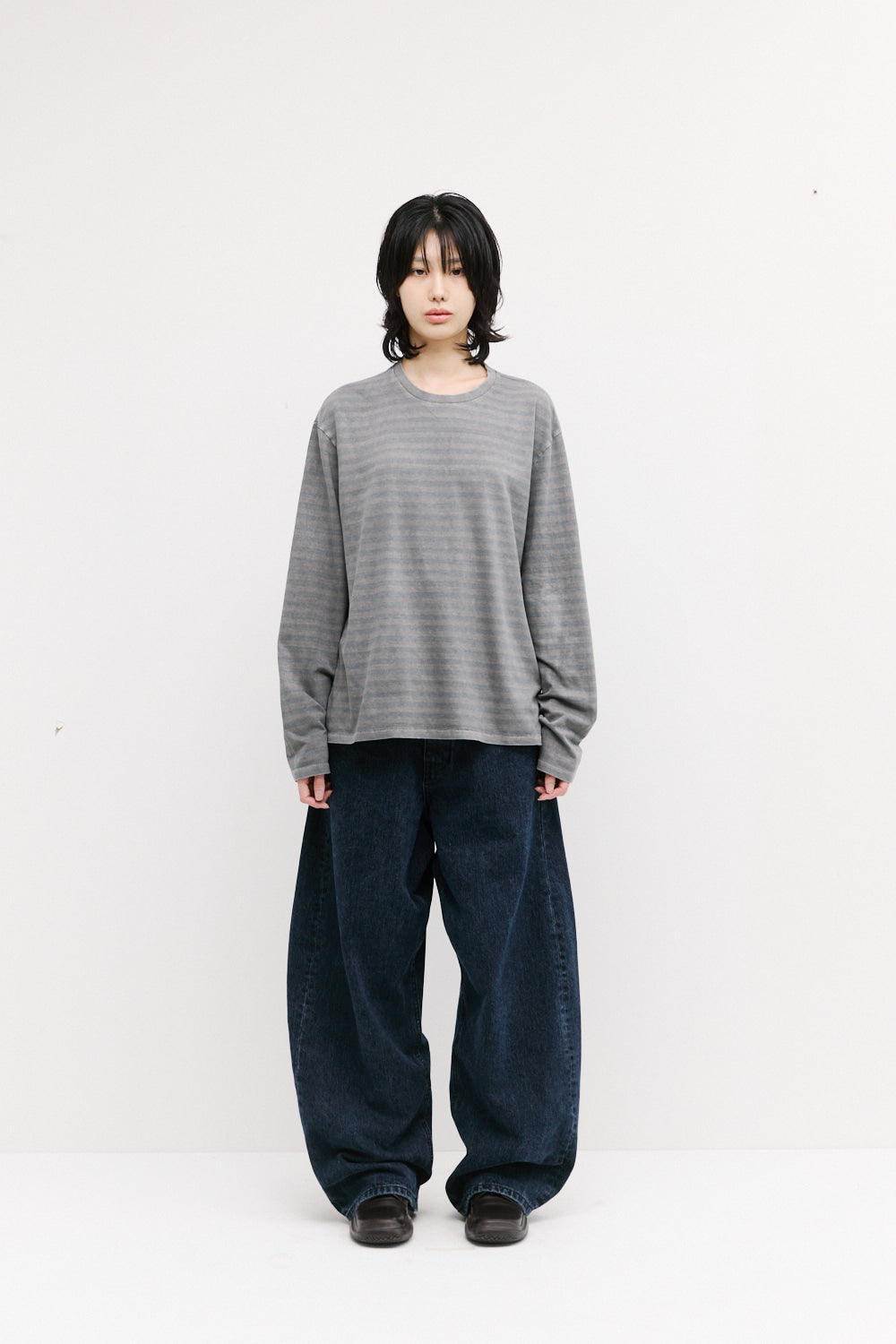 Hatchingroom - VTG Stripe Tee Dyed (Grey) product image 4 | TRAB K-Fashion Australia