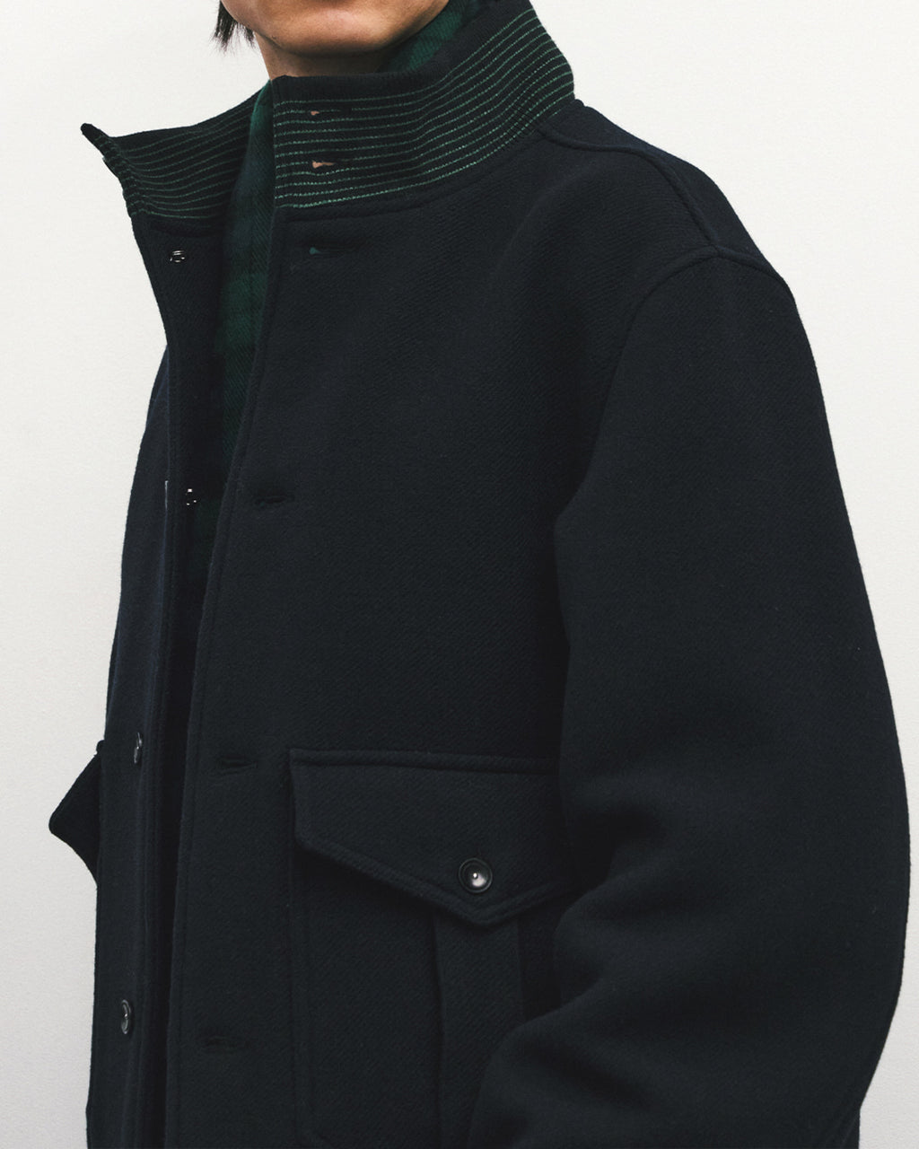 Eastlogue - Tender Blouson Jacket (D.navy Wool) product image 3 | TRAB K-Fashion Australia