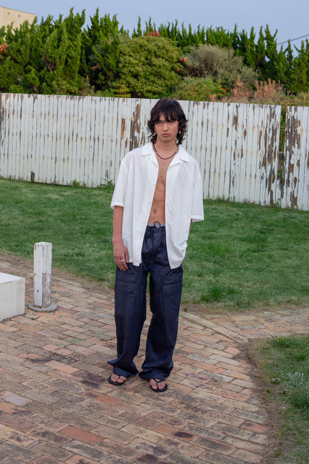 Matin Kim - Zigzag Stitch Point Shirt (White) product image 10 | TRAB K-Fashion Australia