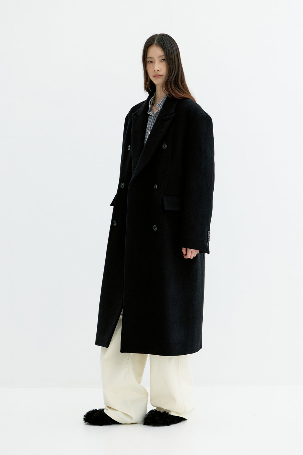 Coor - Over Size Double Coat (Black) product image 3 | TRAB K-Fashion Australia