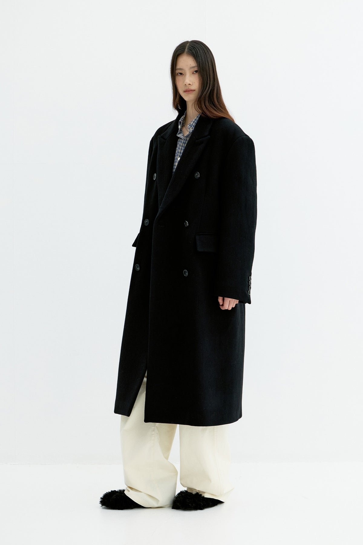 Coor - Over Size Double Coat (Black) product image 3 | TRAB K-Fashion Australia
