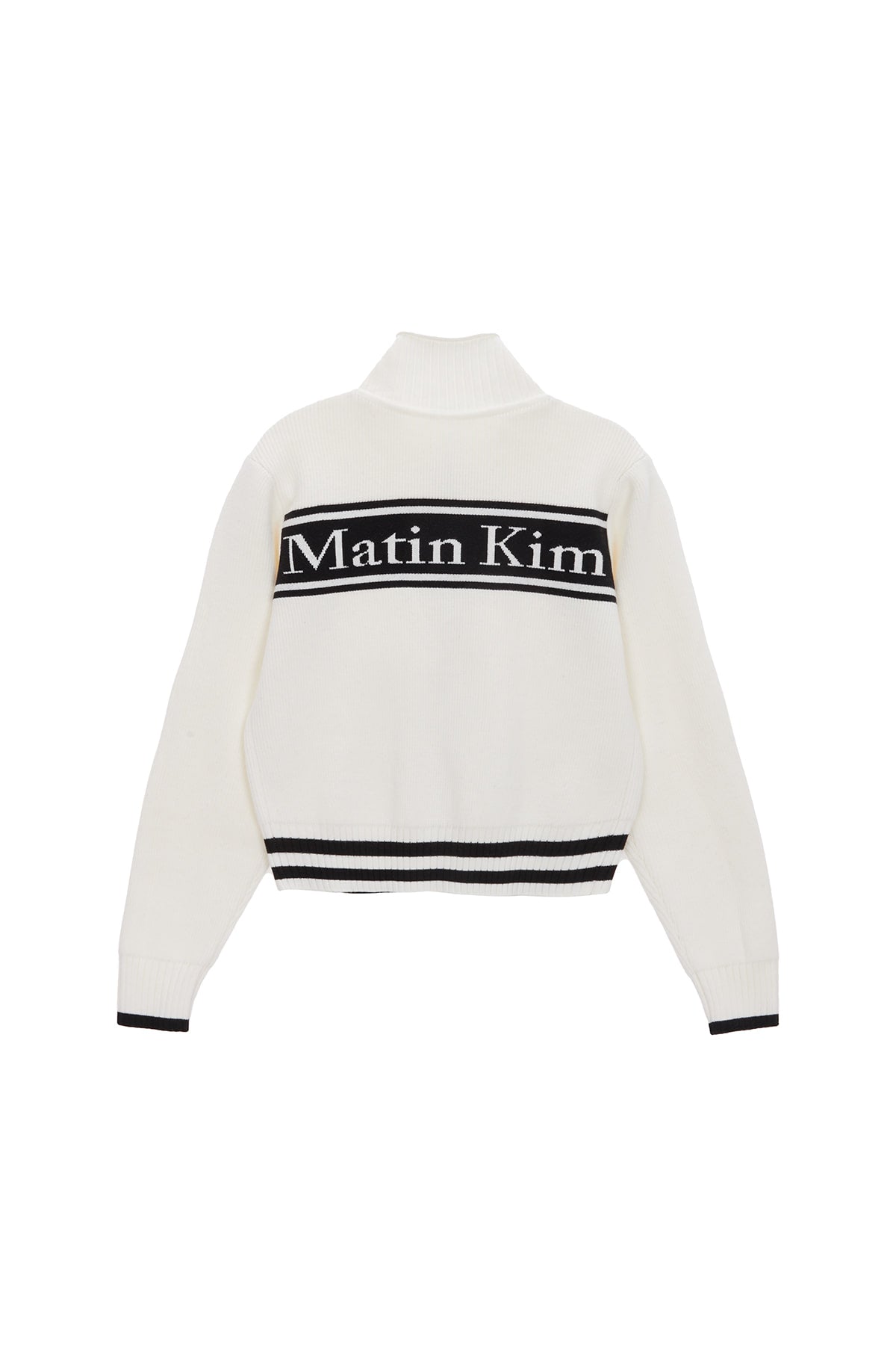 Matin Kim - Spell Point Stripe Wool Blended Knit Cardigan (Ivory) product image 2 | TRAB K-Fashion Australia