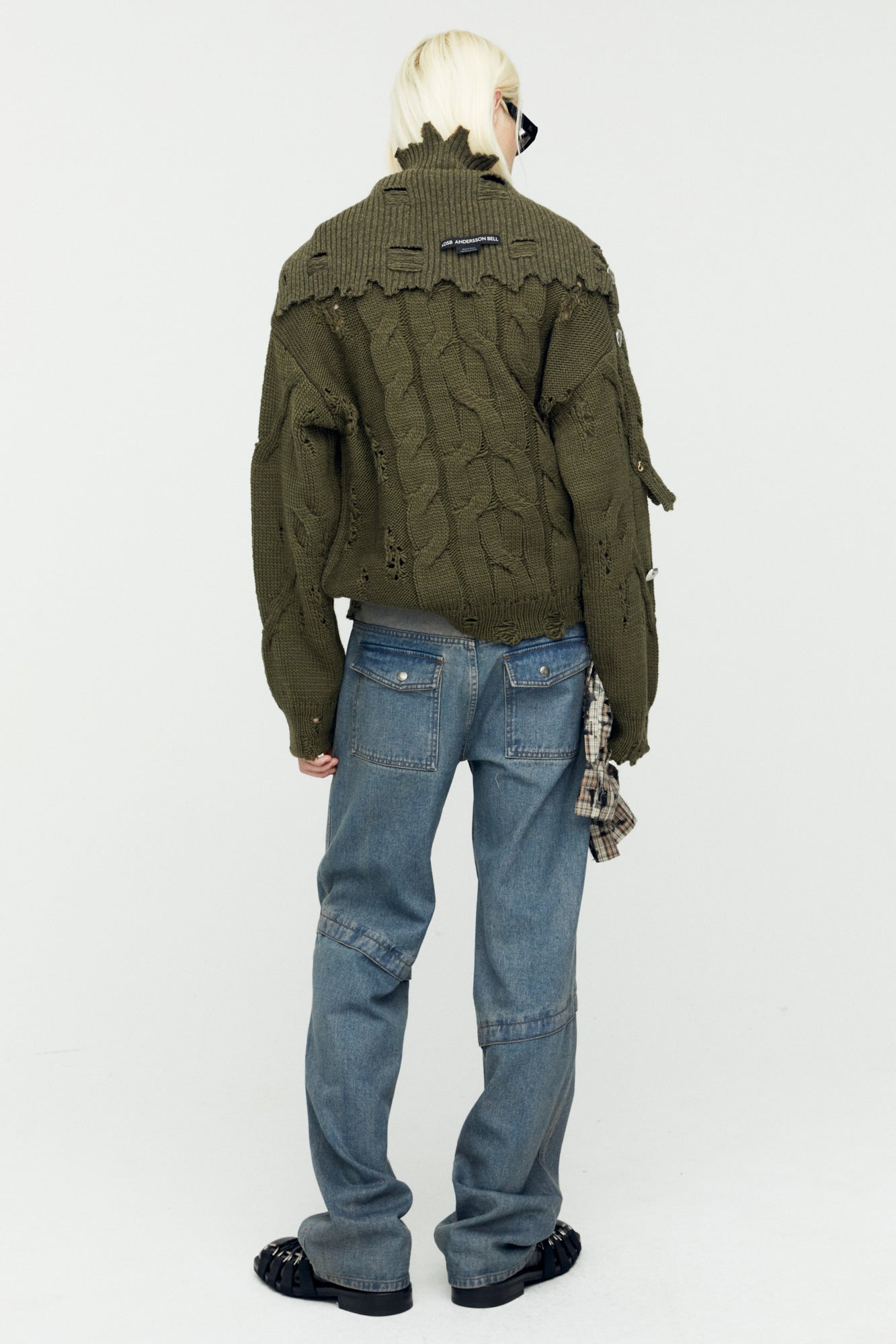 Andersson Bell - Layered Wide-Leg Jeans (Dusty Blue) product image 2 | TRAB K-Fashion Australia