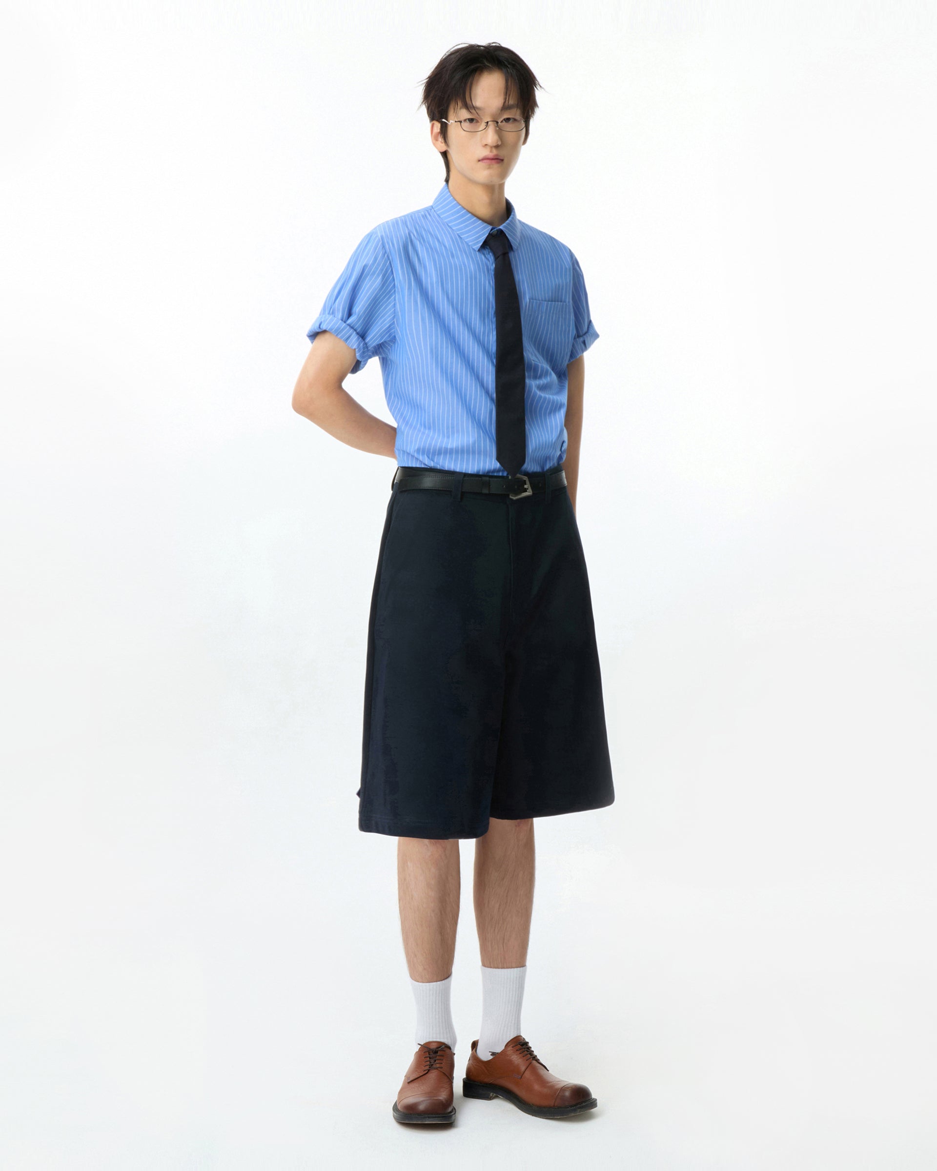 Ader Error - Sig; BL Tag half sleeve shirts 01 (Stripe) product image 1 | TRAB K-Fashion Australia