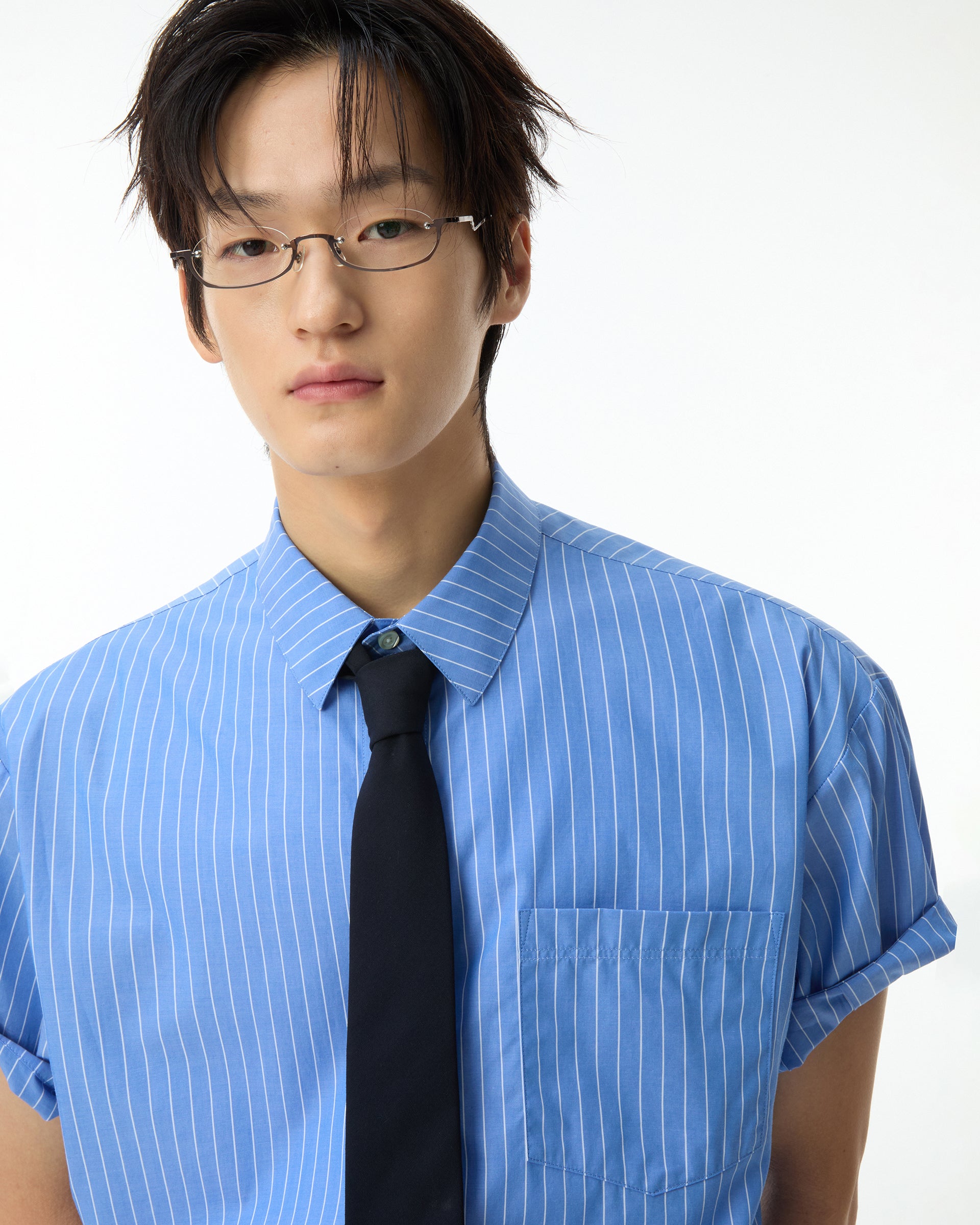 Ader Error - Sig; BL Tag half sleeve shirts 01 (Stripe) product image 2 | TRAB K-Fashion Australia