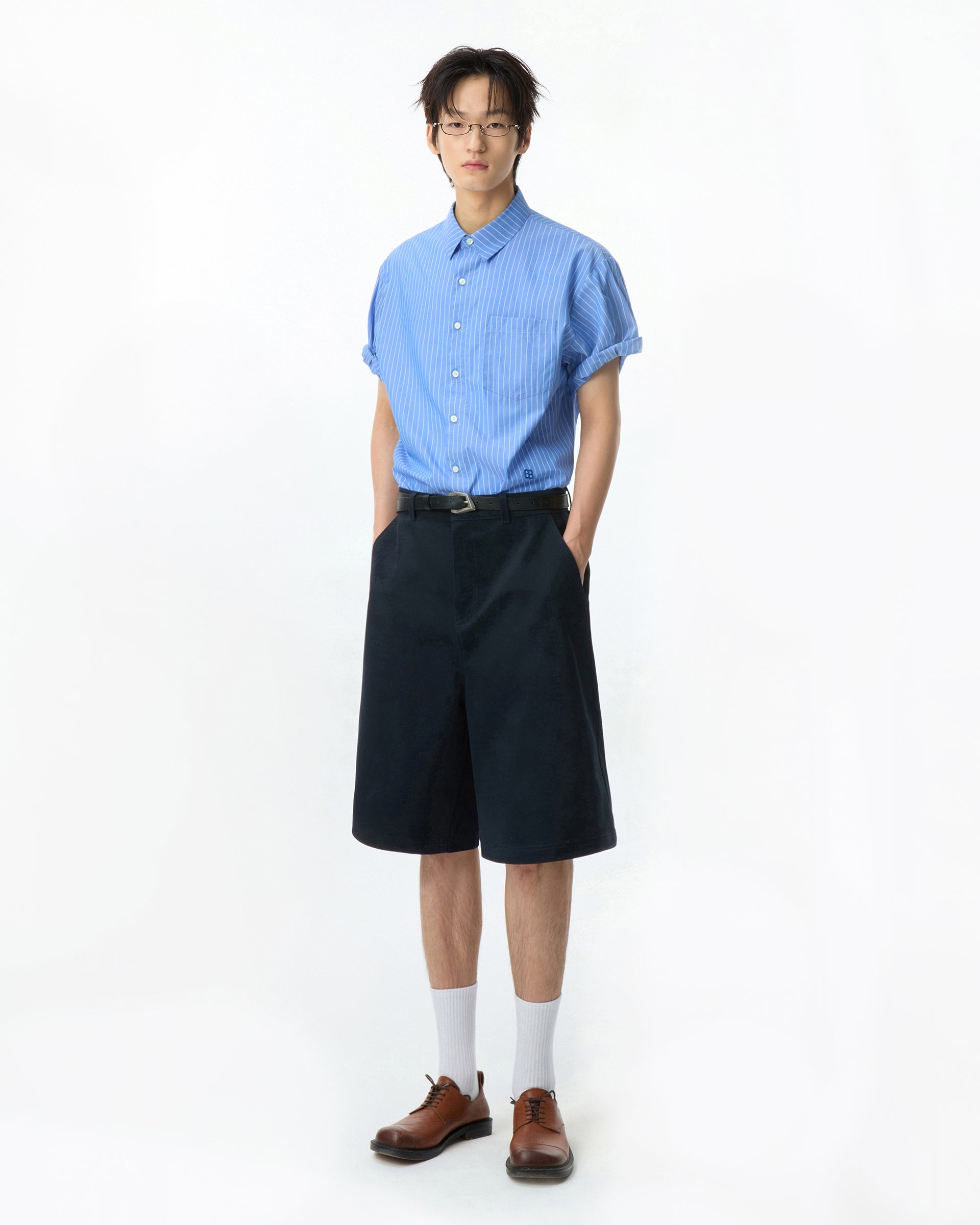Ader Error - Sig; BL Tag half sleeve shirts 01 (Stripe) product image 3 | TRAB K-Fashion Australia