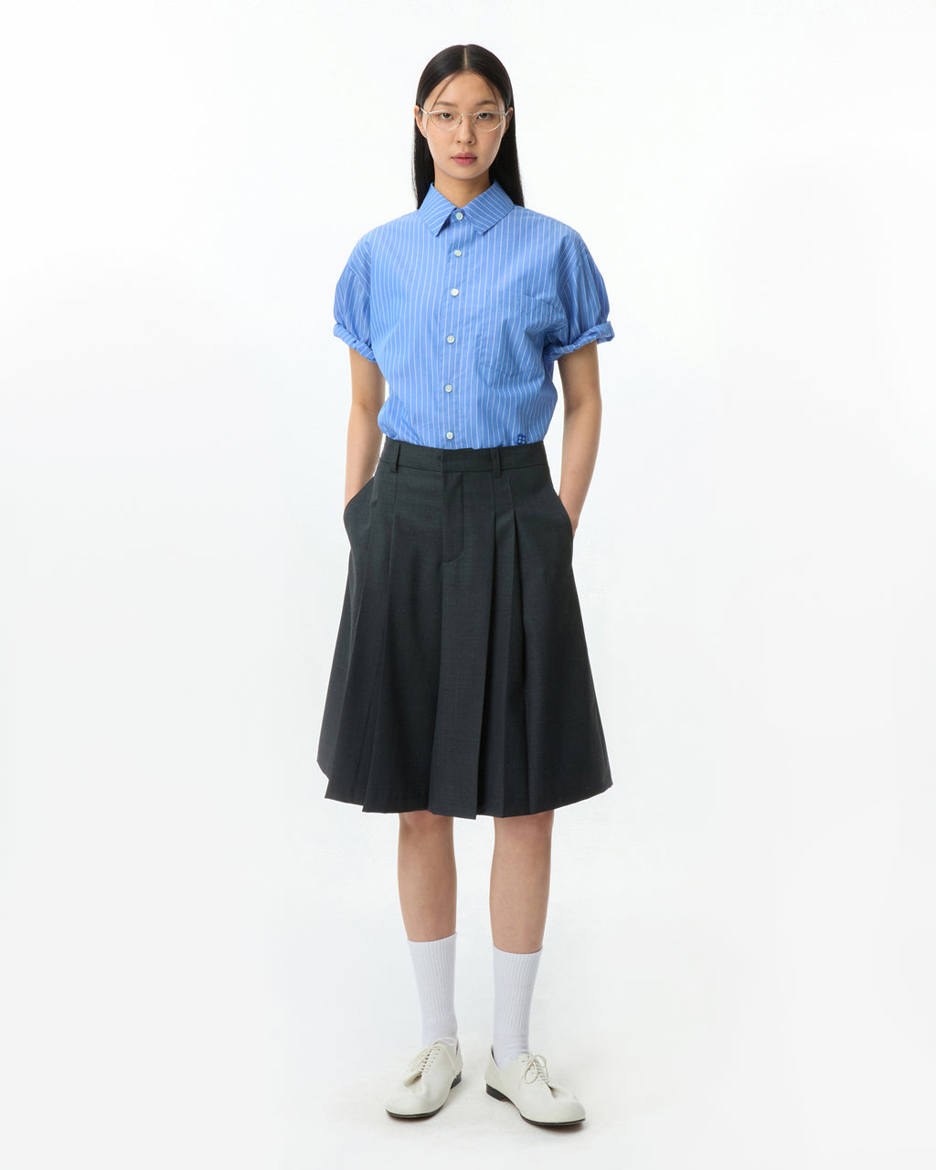 Ader Error - Sig; BL Tag half sleeve shirts 01 (Stripe) product image 1 | TRAB K-Fashion Australia