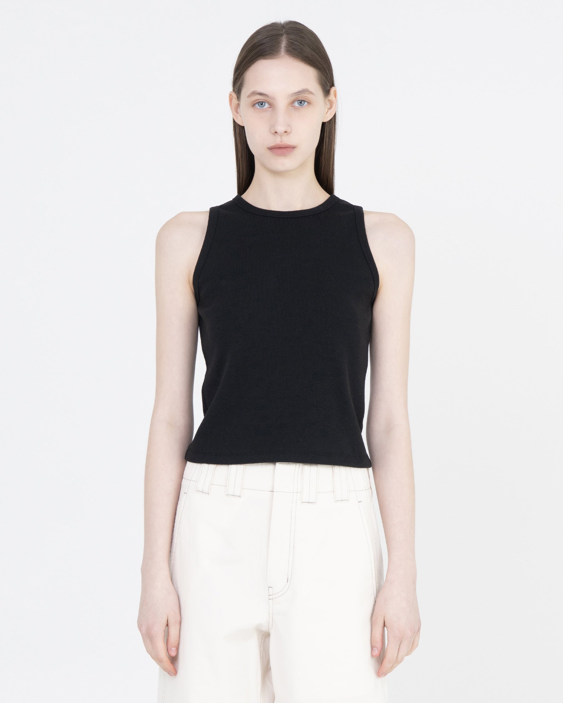 Brownyard - Round Sleeveless Top (Black) product image 1 | TRAB K-Fashion Australia