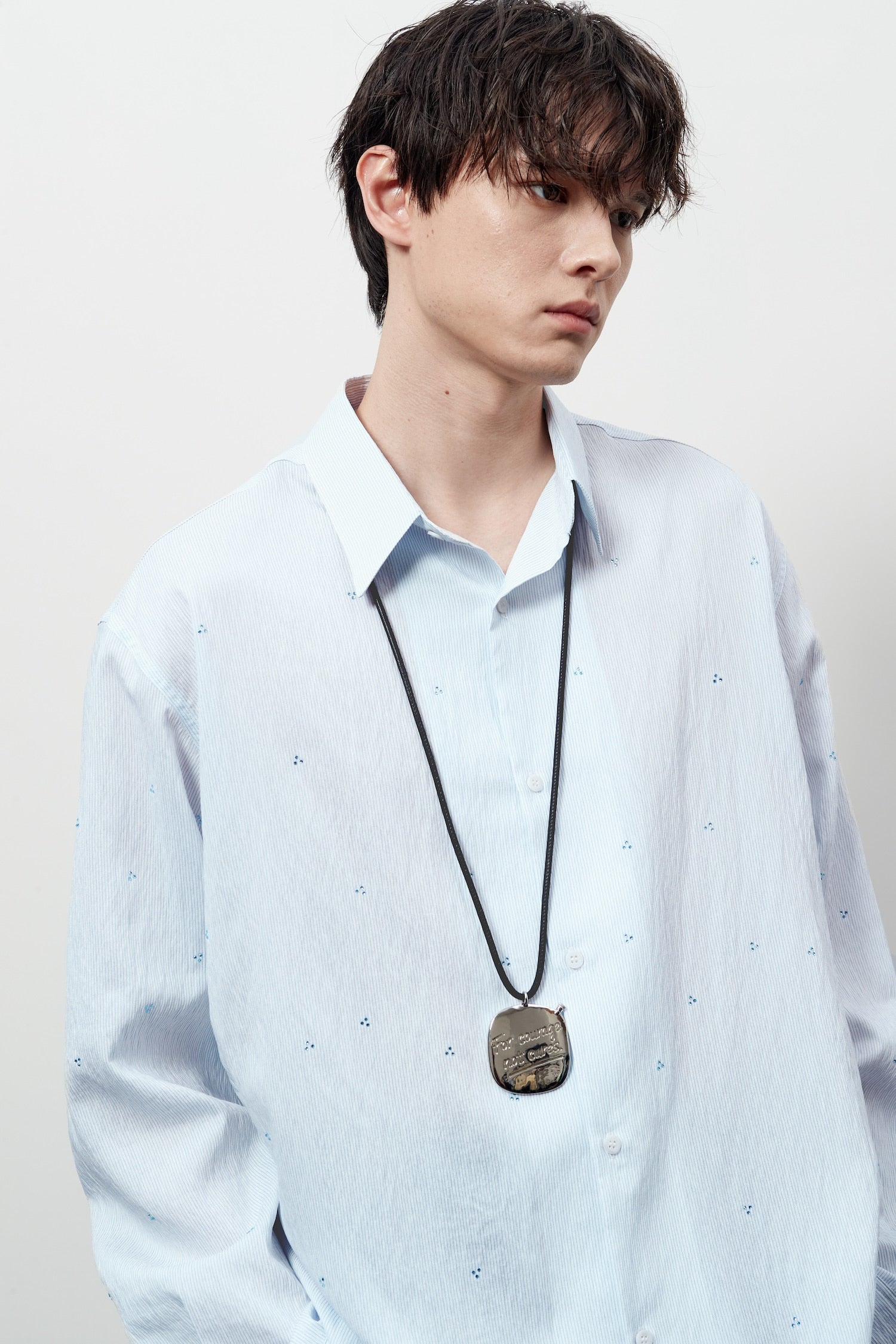 Stu - Crystal Stripe Shirt (Blue) product image 12 | TRAB K-Fashion Australia