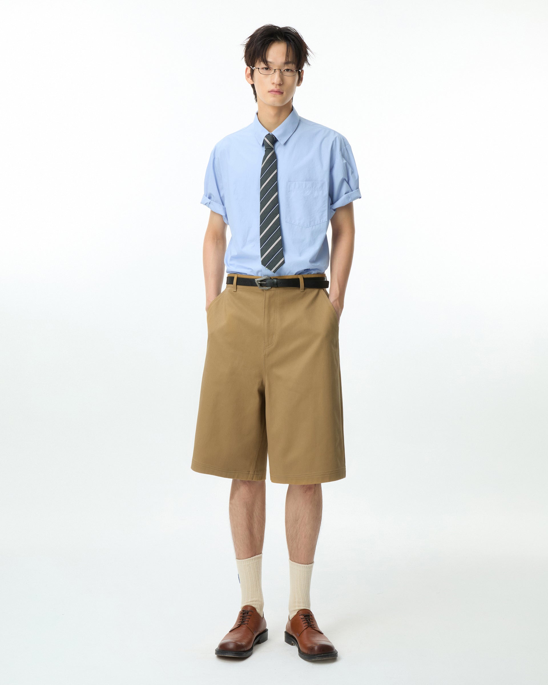 Ader Error - Sig; BL Tag half sleeve shirts 01 (Sky blue) product image 13 | TRAB K-Fashion Australia