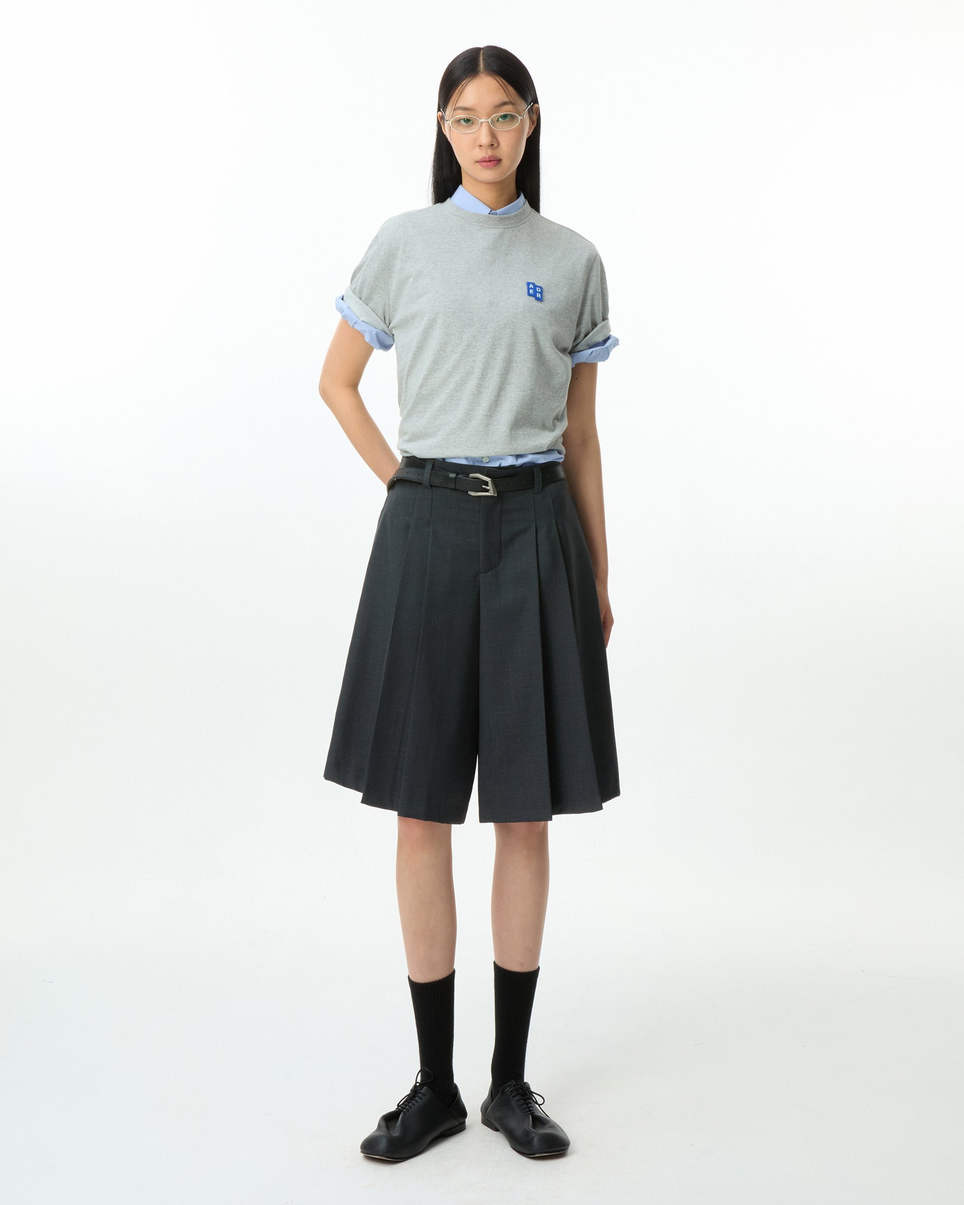 Ader Error - Sig; BL Tag half sleeve shirts 01 (Sky blue) product image 3 | TRAB K-Fashion Australia