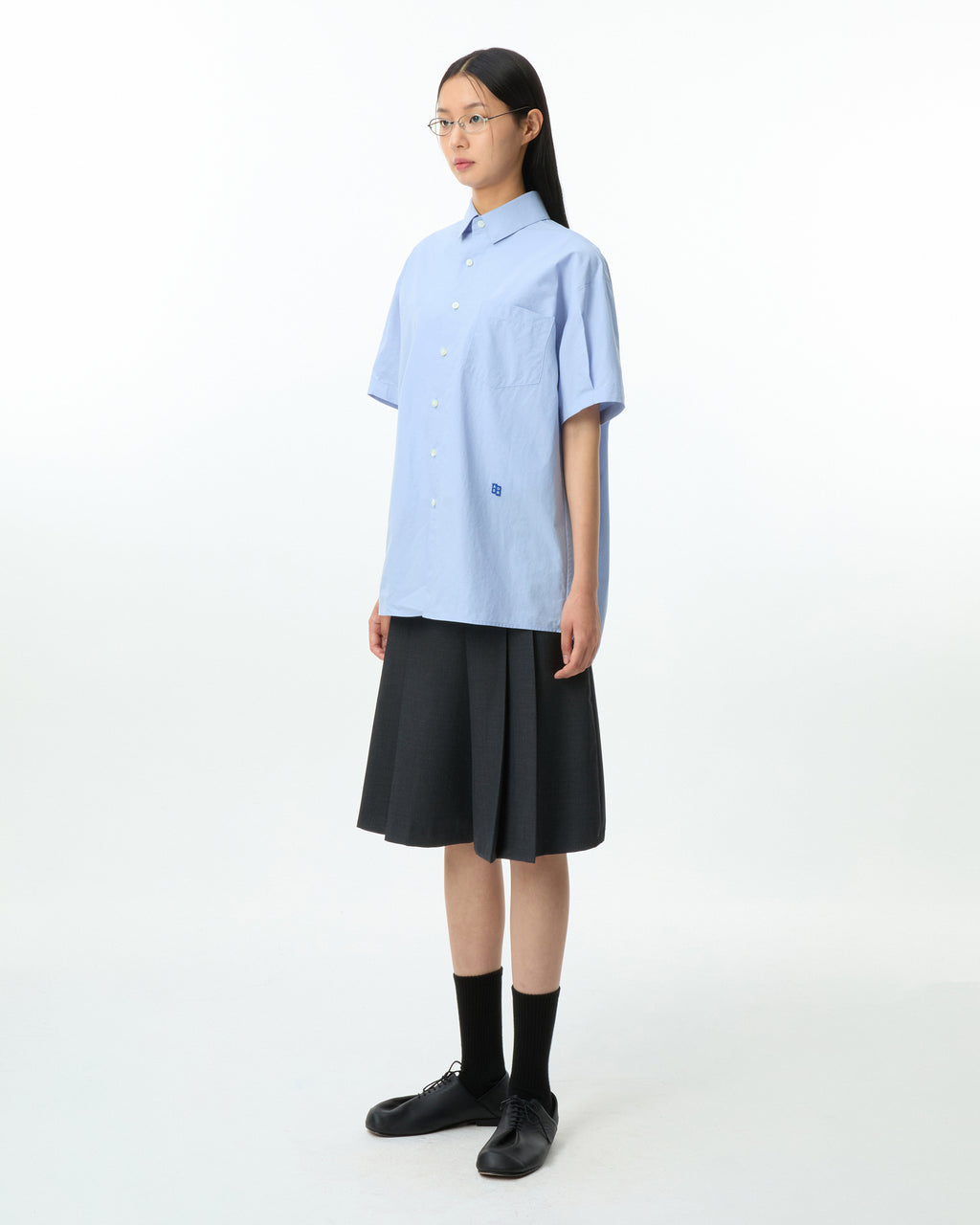 Ader Error - Sig; BL Tag half sleeve shirts 01 (Sky blue) product image 5 | TRAB K-Fashion Australia