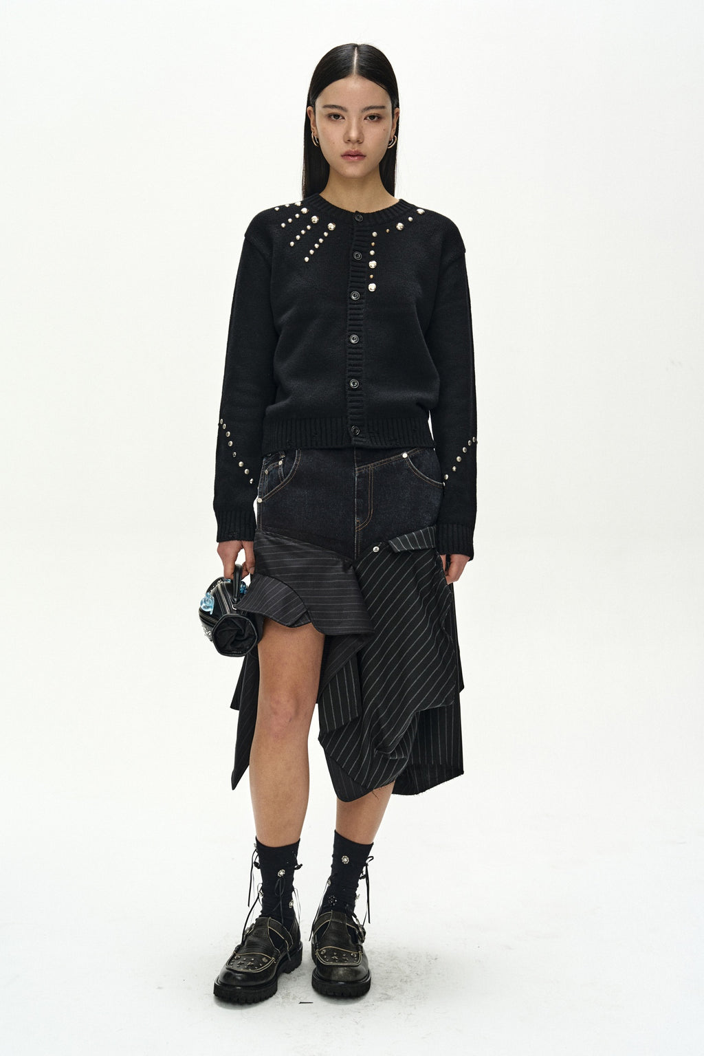 Andersson Bell - Roghen Studded Cardigan (black) (Black) product image 4 | TRAB K-Fashion Australia