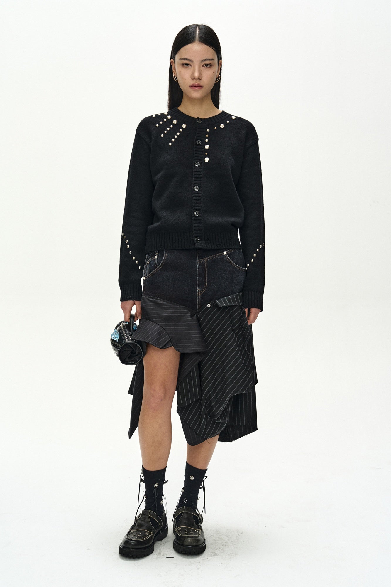Andersson Bell - Roghen Studded Cardigan (black) (Black) product image 4 | TRAB K-Fashion Australia
