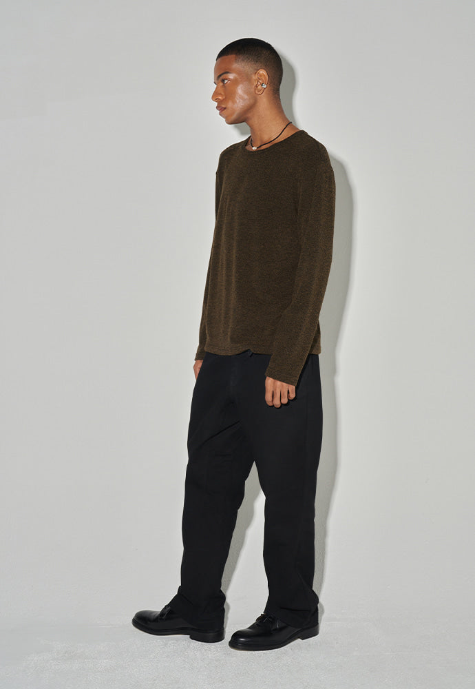 Tonywack - Twist-Melange Long Sleeve Knit (Melange Loden) product image 4 | TRAB K-Fashion Australia