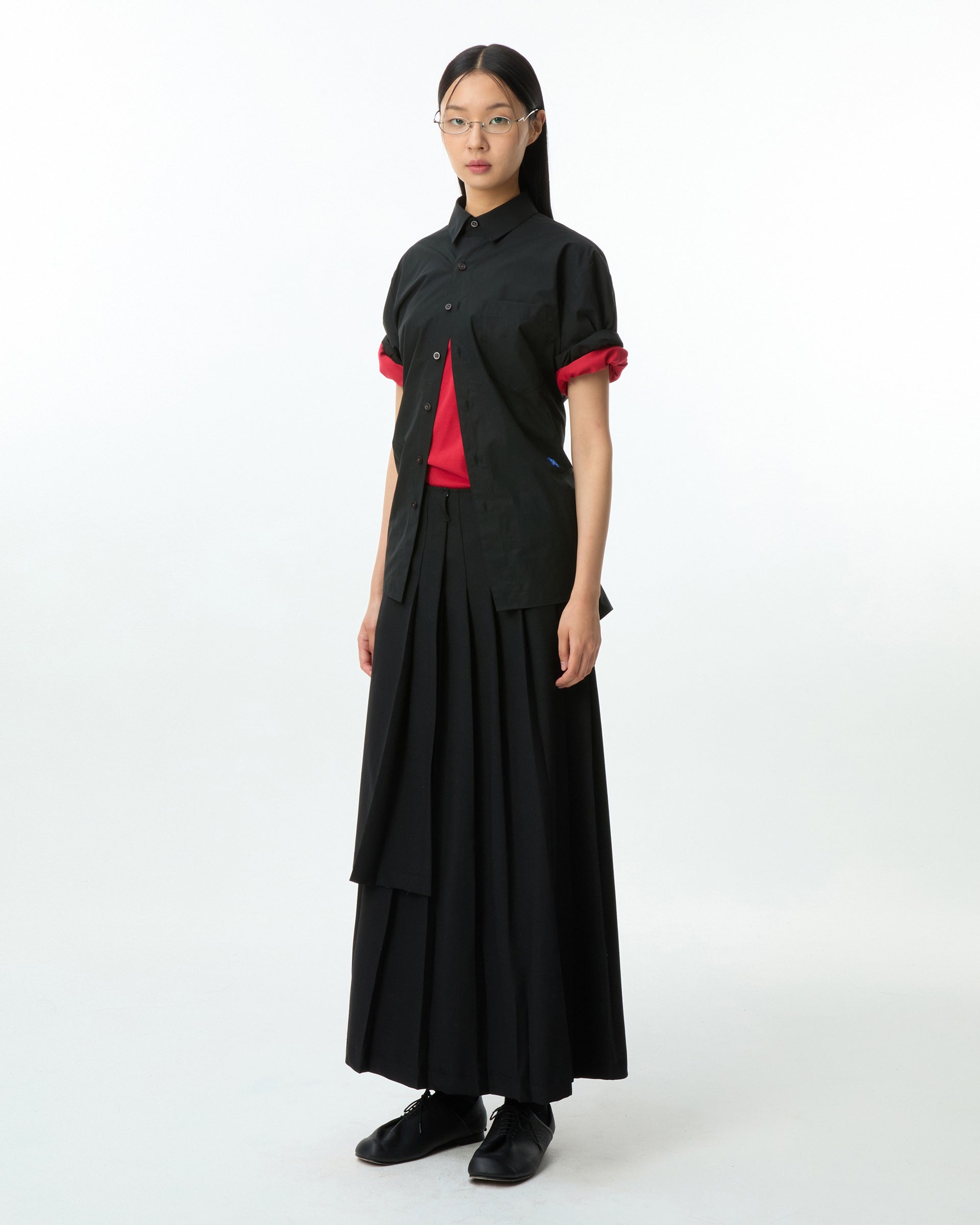 Ader Error - Sig; BL Tag half sleeve shirts 01 (Noir) product image 1 | TRAB K-Fashion Australia