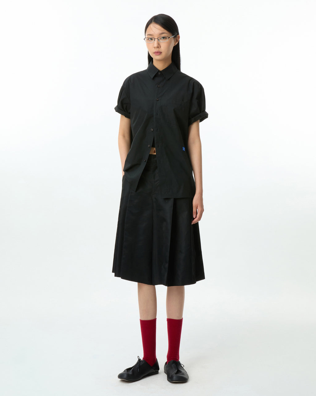 Ader Error - Sig; BL Tag half sleeve shirts 01 (Noir) product image 3 | TRAB K-Fashion Australia