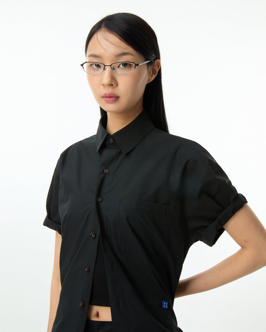 Ader Error - Sig; BL Tag half sleeve shirts 01 (Noir) product image 4 | TRAB K-Fashion Australia