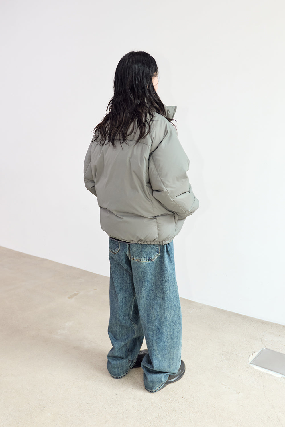 Hatchingroom - Heavy Goose Down Puffer Jacket Olive (Grey) product image 11 | TRAB K-Fashion Australia